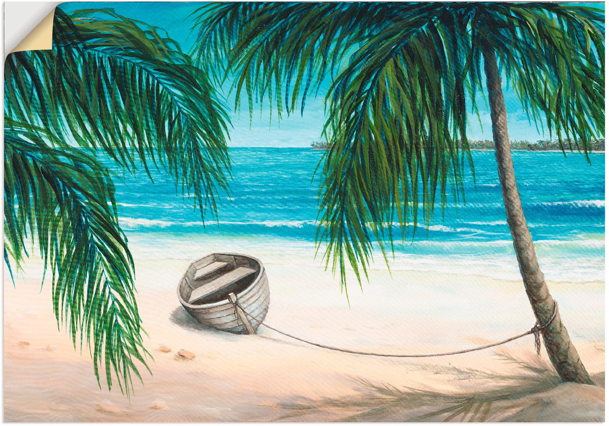 Artland Wandfolie »Karibik«, Strand, (1 St.), selbstklebend