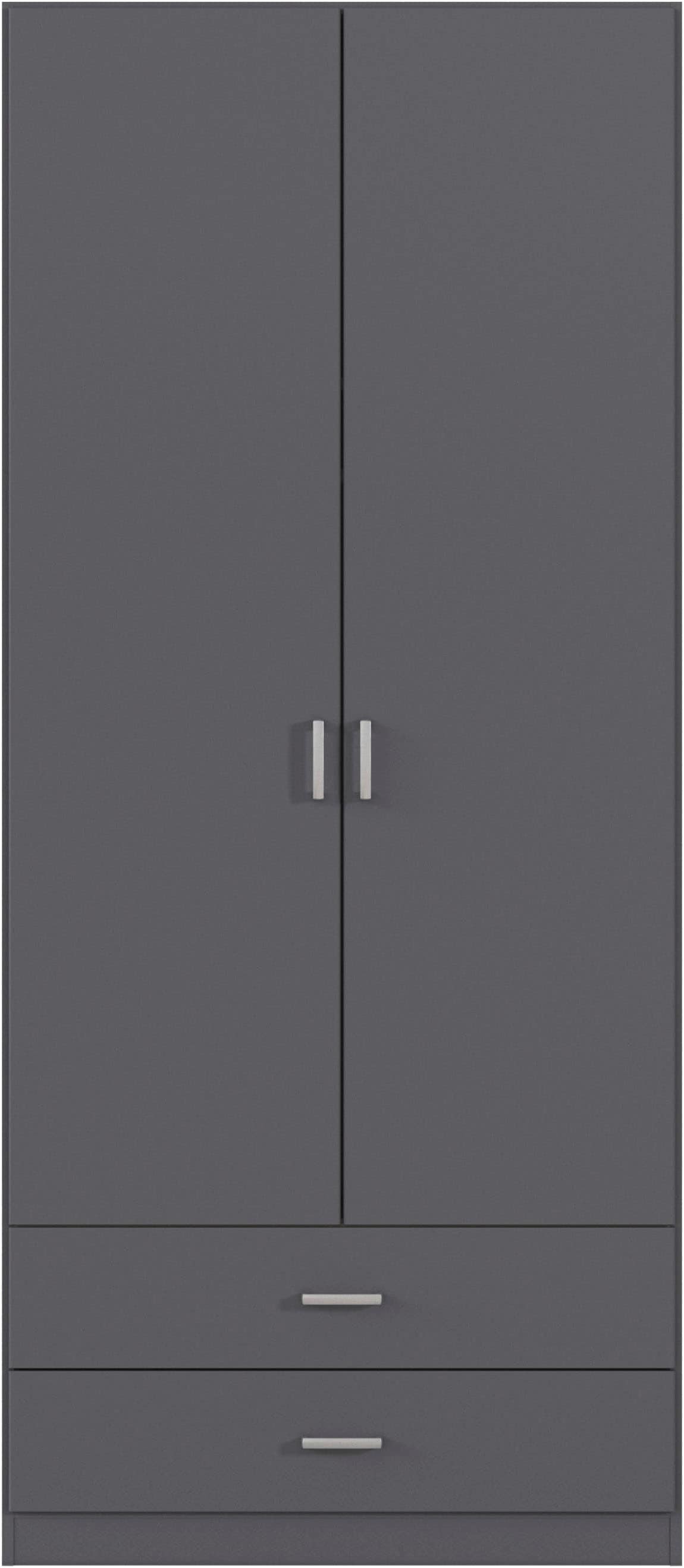 rauch Drehtürenschrank »Kleiderschrank Garderobe GAMMA Breiten 91/136/181/226/271/315/360 cm« in 3 Ausstattungen BASIC/CLASSIC/PREMIUM (inkl. SOFT-CLOSE-Funktion),  mit Schubladen, verschiedene Griff-Varianten TOPSELLER MADE IN GERMANY