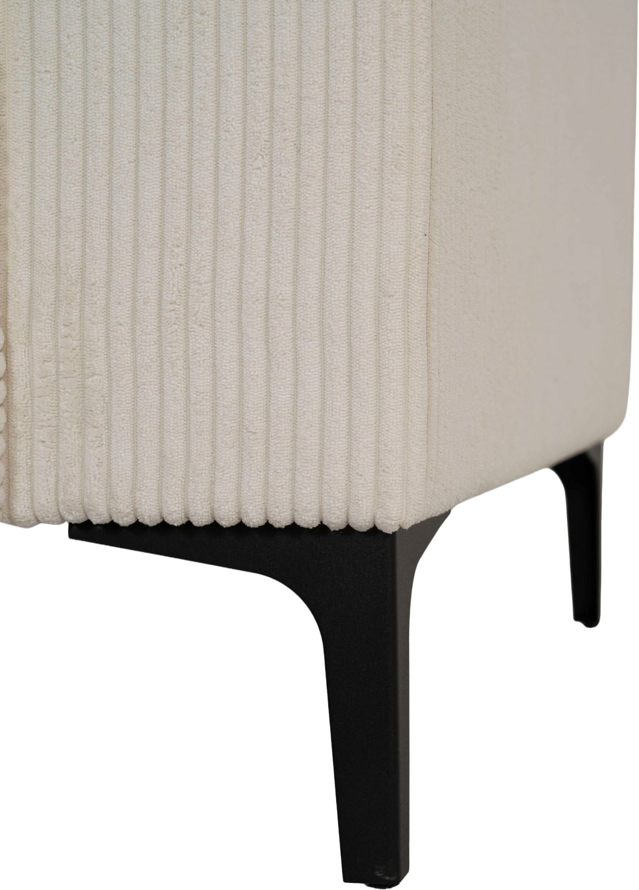 Home affaire Ecksofa »Tournon L-Form, Breite 232 cm, Breitcord« Designsofa im nordischen Stil, Wellenunterfederung, Metallfüße