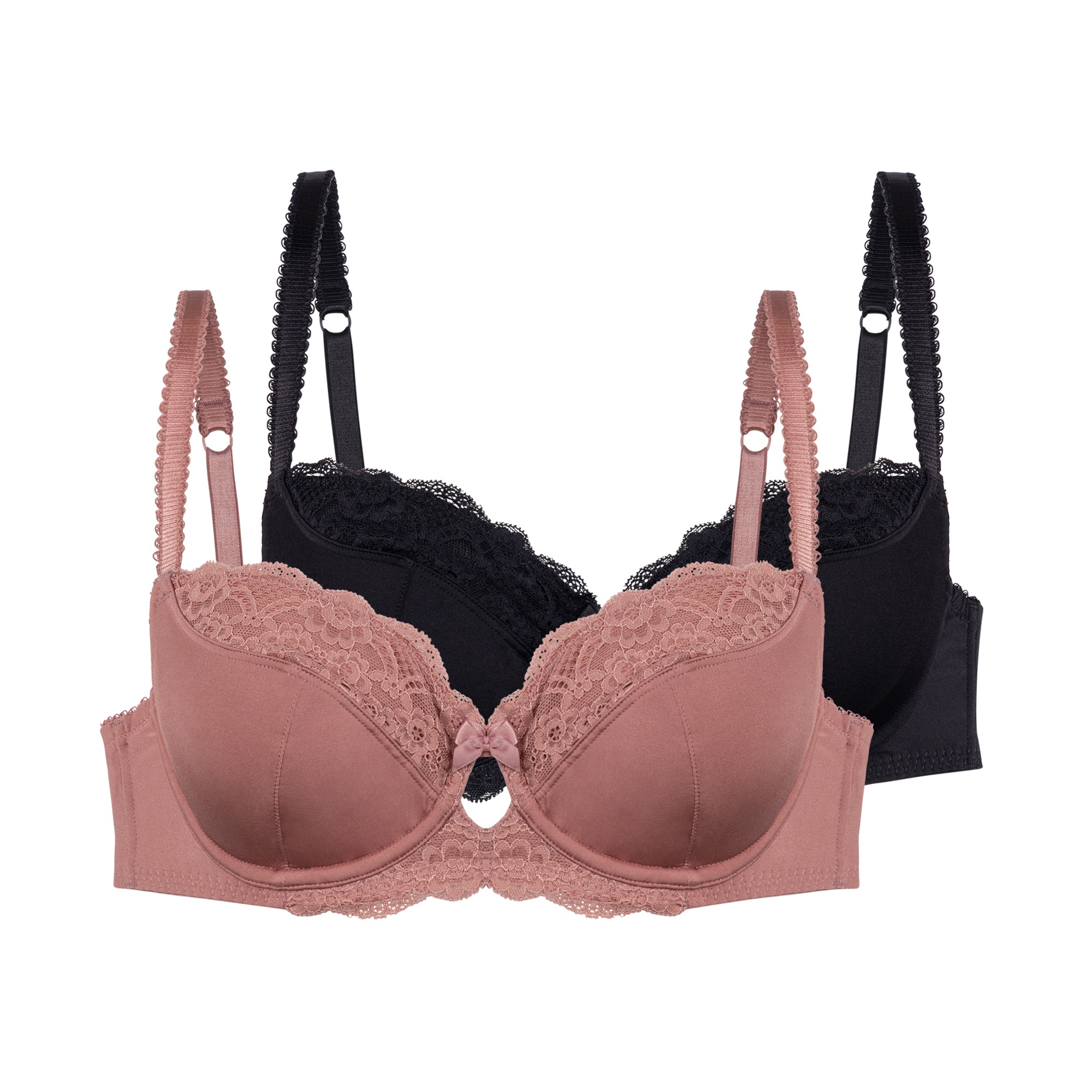 Dorina Bügel-BH »Celine« 2er Pack,  mit Spitzendetails, verstellbare Träger