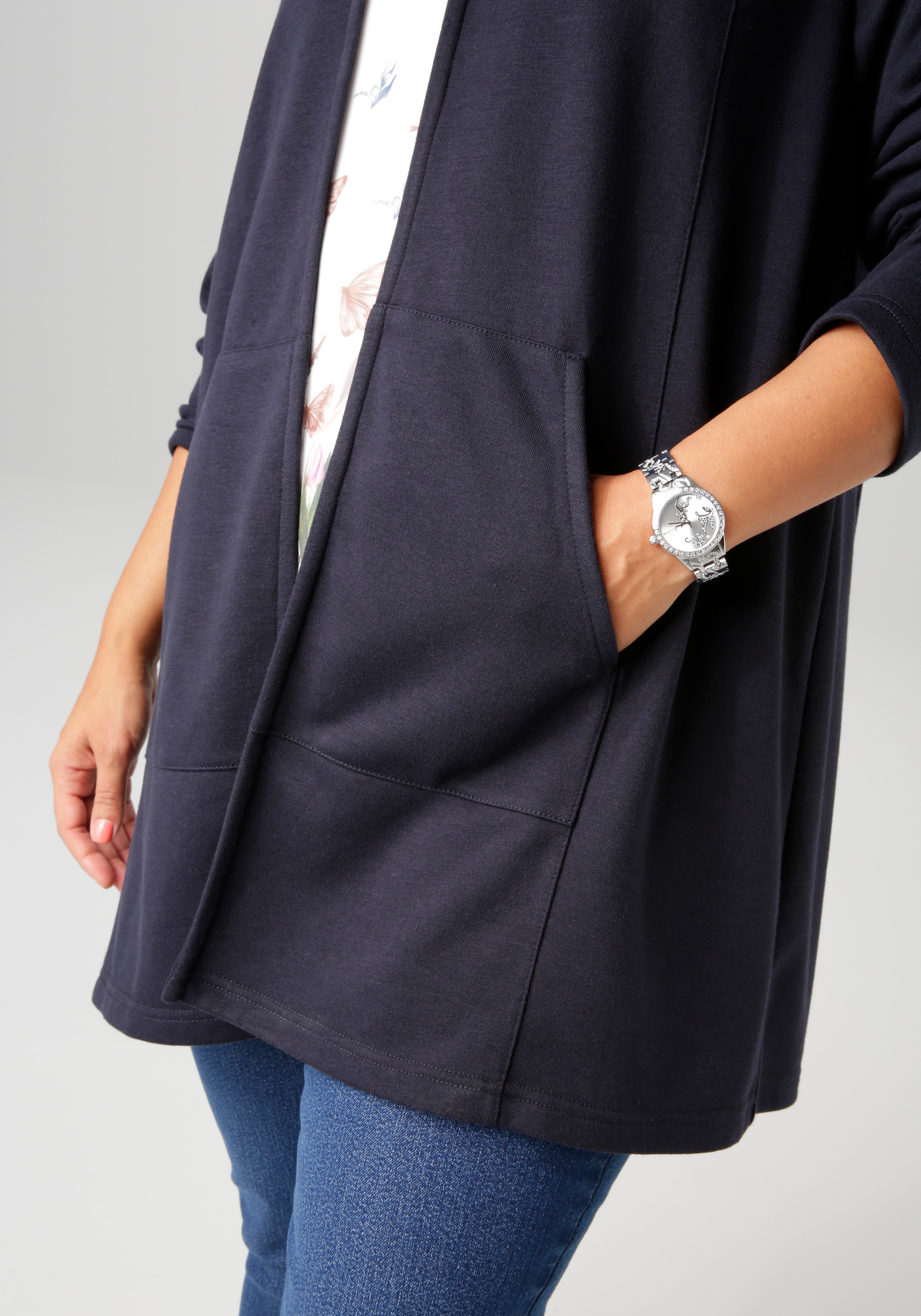 Aniston PLUS Sweatjacke, mit Kapuze
