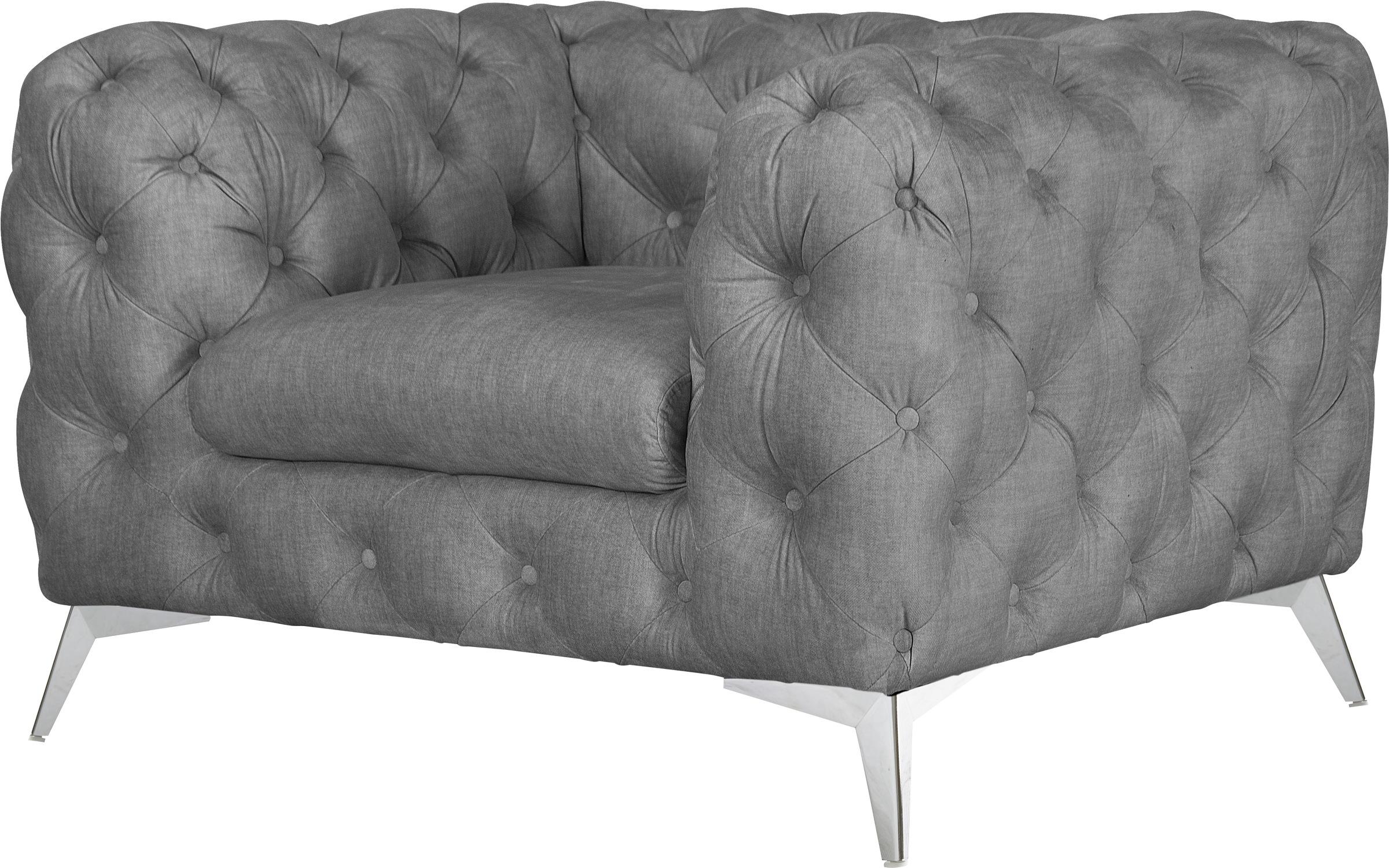 Leonique Chesterfield-Sessel »Glynis Sessel«, aufwändige Knopfheftung, moderne Chesterfield Optik, Fußfarbe wählbar