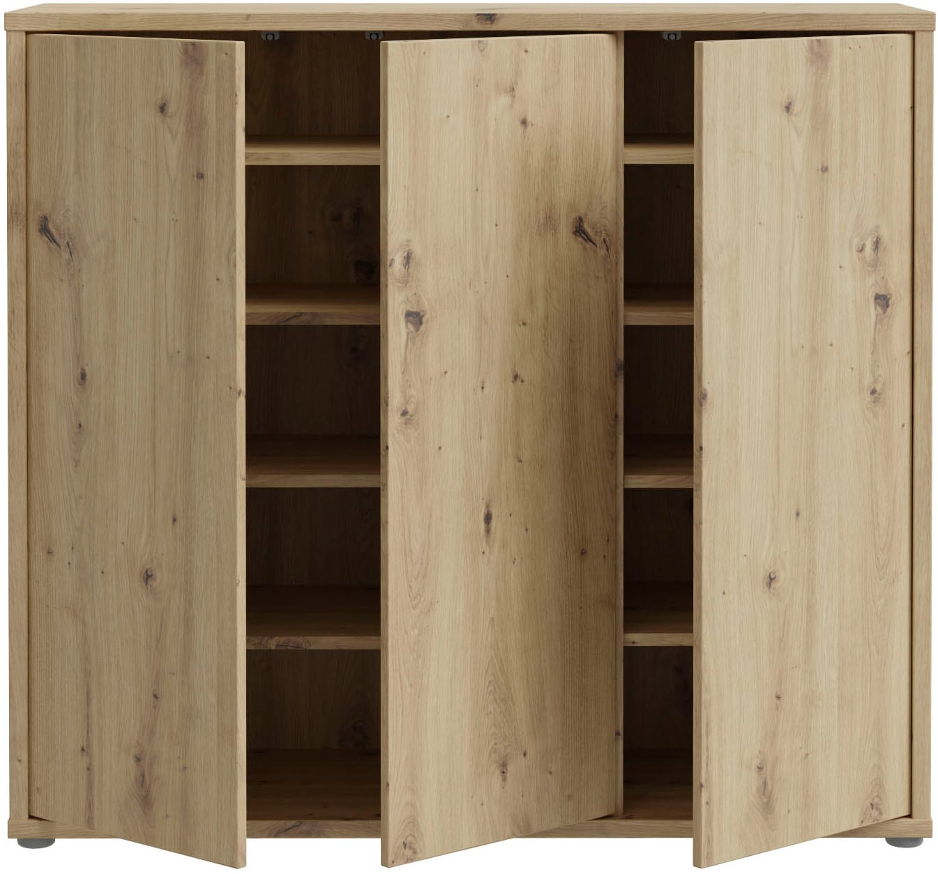FORTE Schuhschrank »Alice Springs«, (B/H/T 109,2/99,1/34,9 cm), Stauraumschrank, Mehrzweckschrank, grifflose Front, Push to open