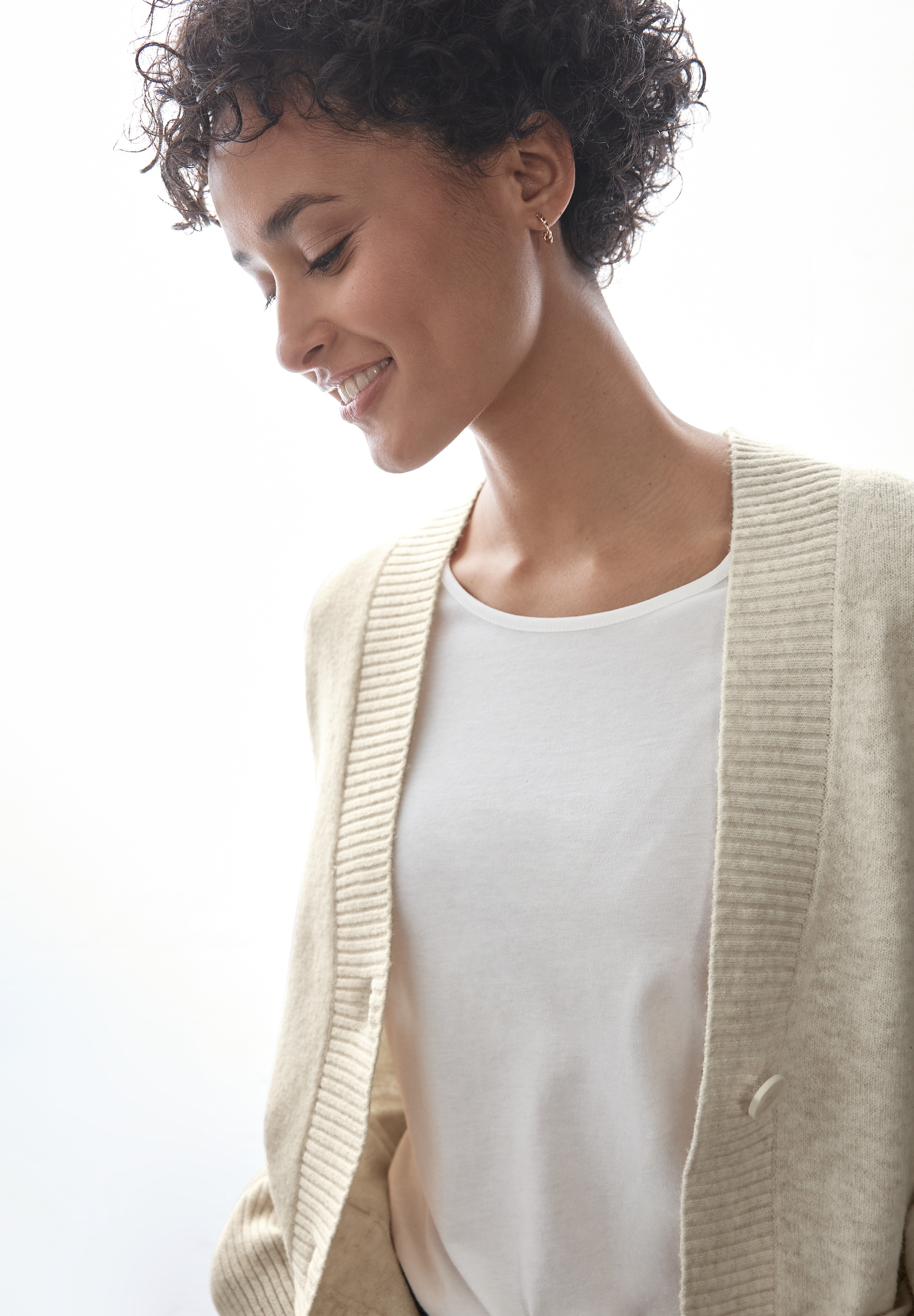 STREET ONE Strickjacke, in melierter Optik