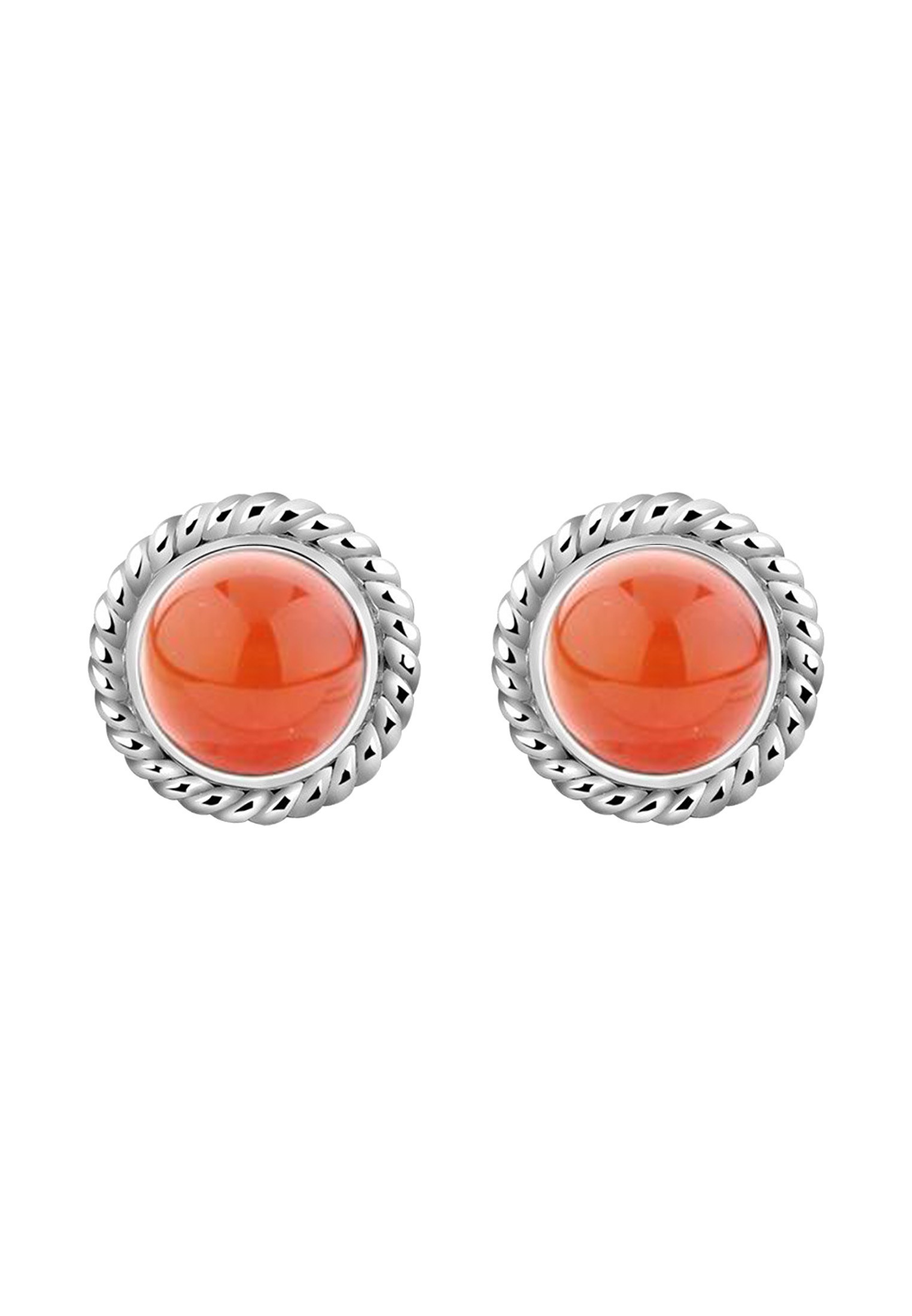 Nenalina Paar Ohrstecker »Ohrringe Karneol Geburtsstein Juli Trend 925 Silber«