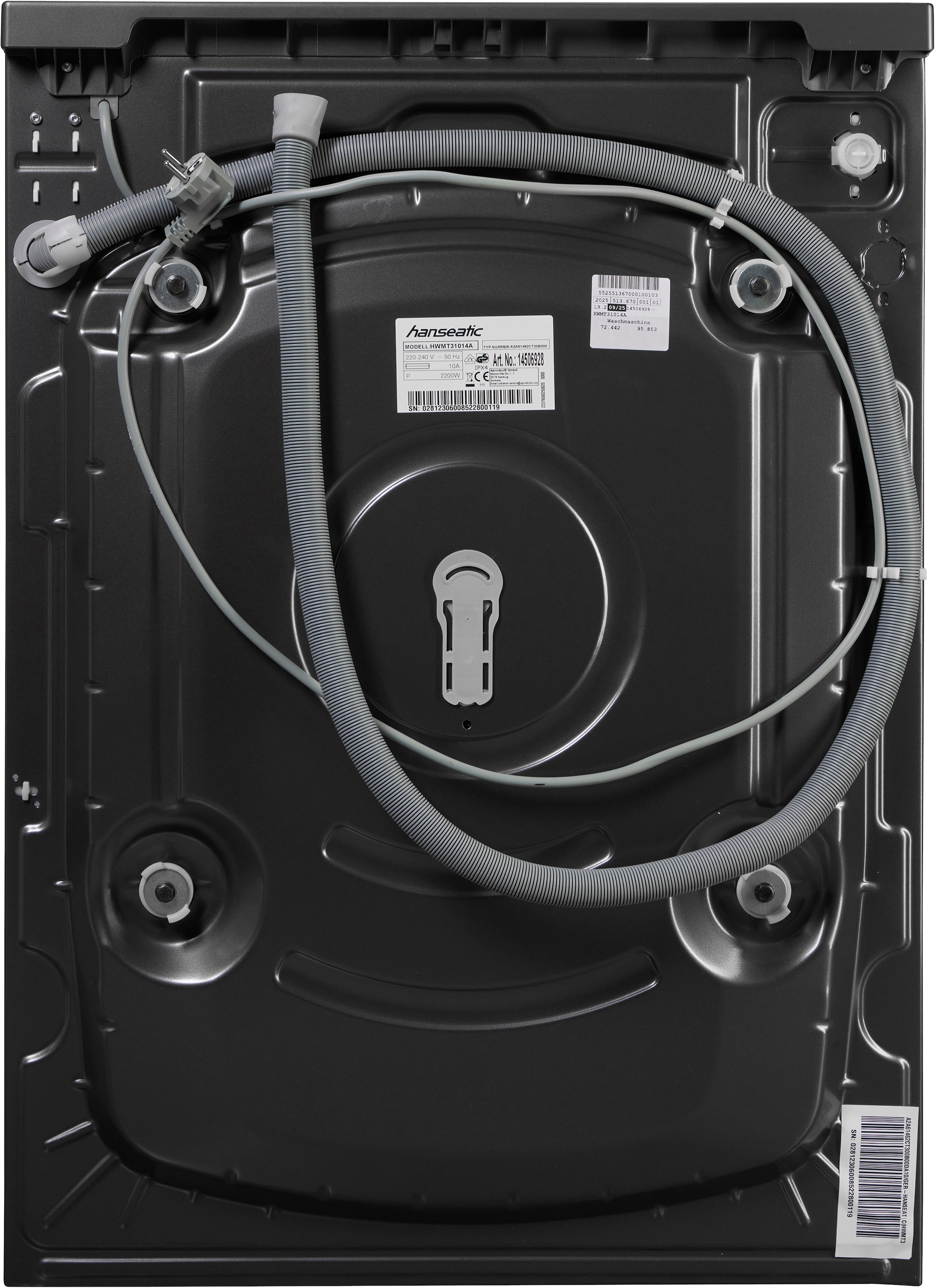Hanseatic Waschmaschine »HWMT31014A« 10 kg 1400 U/min