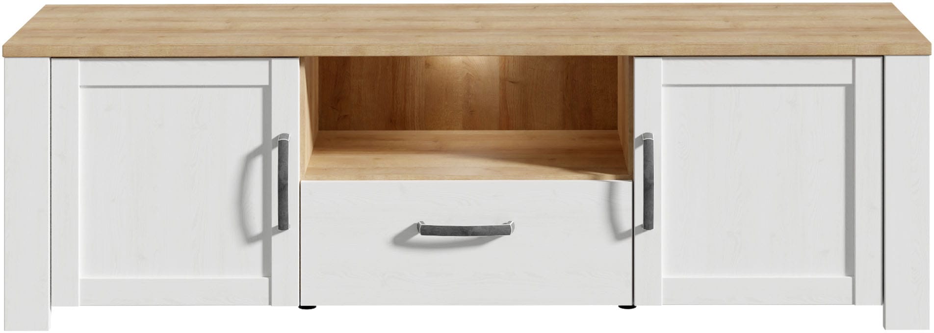 FORTE TV-Board »Bohol TV-Schrank, Stauraum, 2 farbiges Dekor, landhaus« B/H/T 166,1/51,8/42cm, 2 Türen, 1 SK