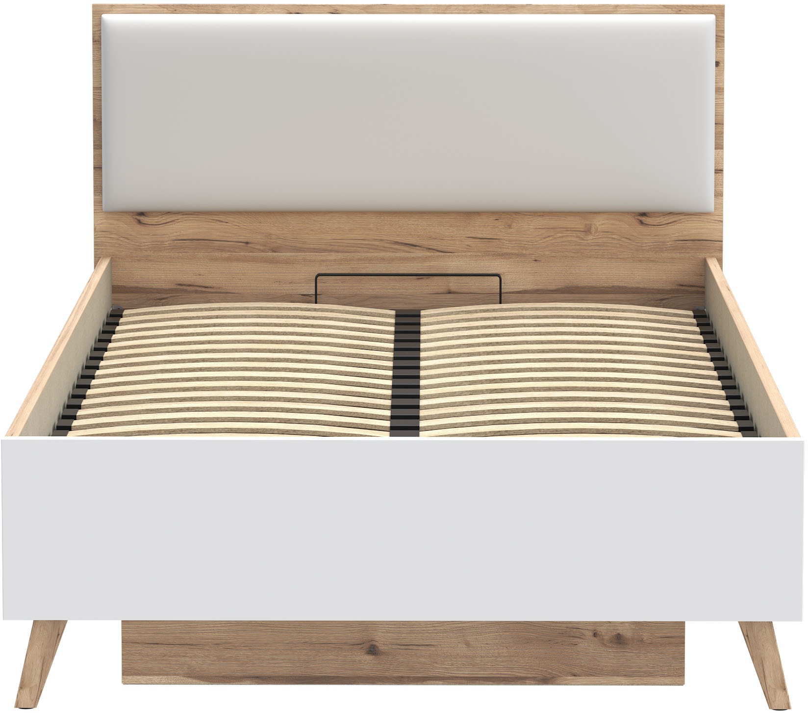 FORTE Stauraumbett »Vankka viel Stauraum, skandinavisches Design, Made in Europe«, aufklappbarer Lattenrost, weitere Produkte zur Serie erhältlich