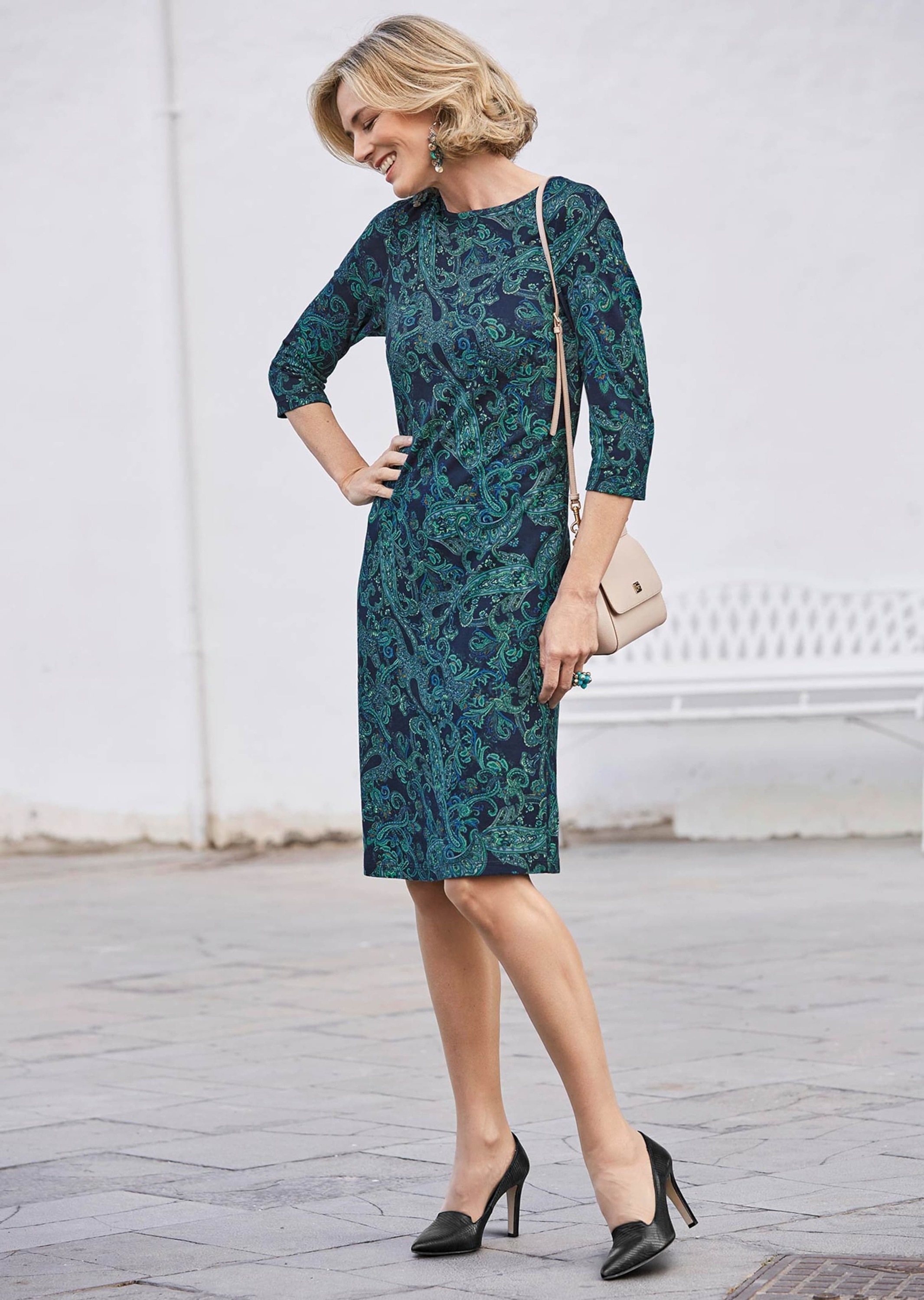 GOLDNER Jerseykleid »Elastisches Jerseykleid mit modischem Druck«