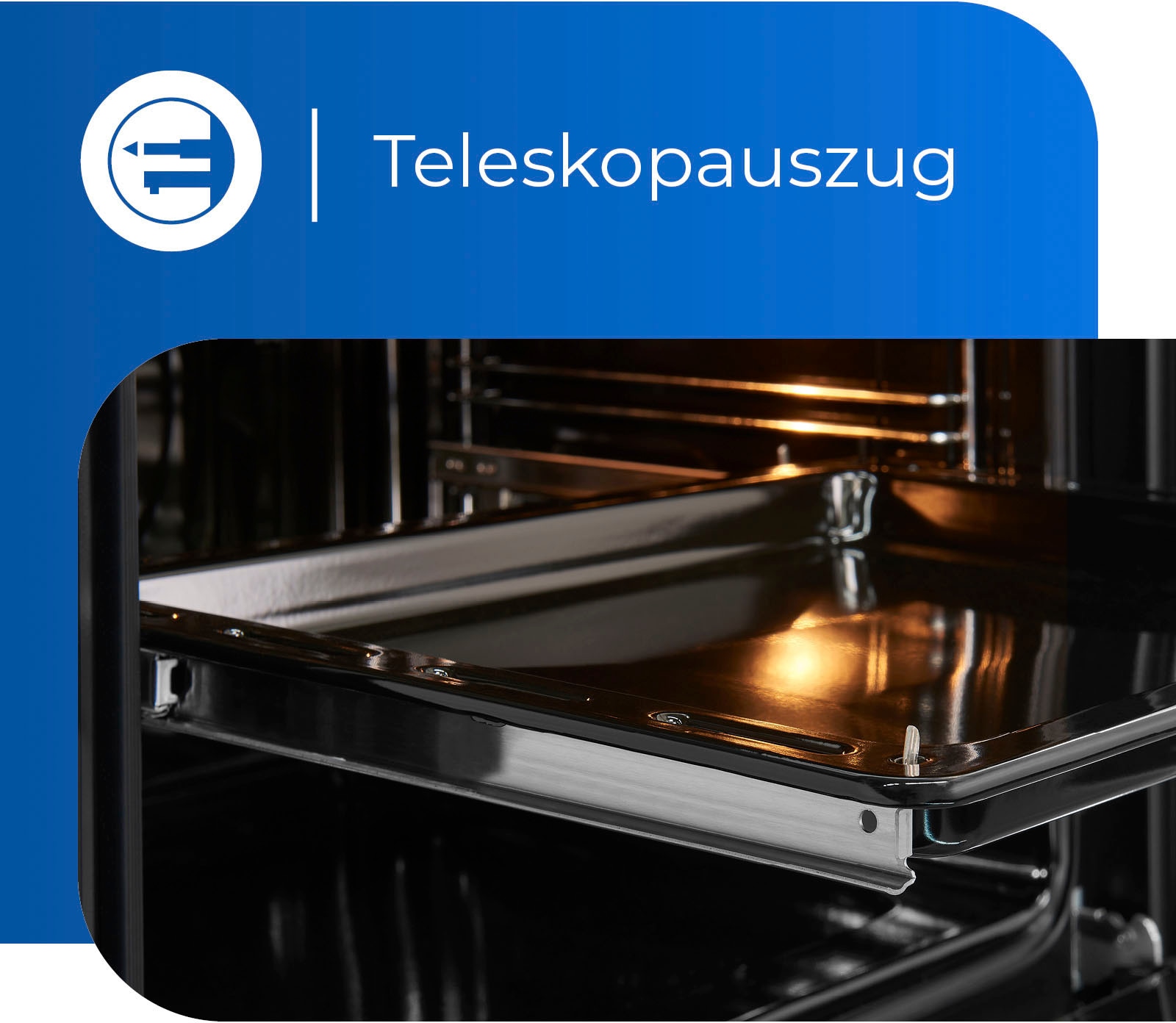 exquisit Backofen-Set »BAKO76601H«, mit Teleskopauszug nachrüstbar