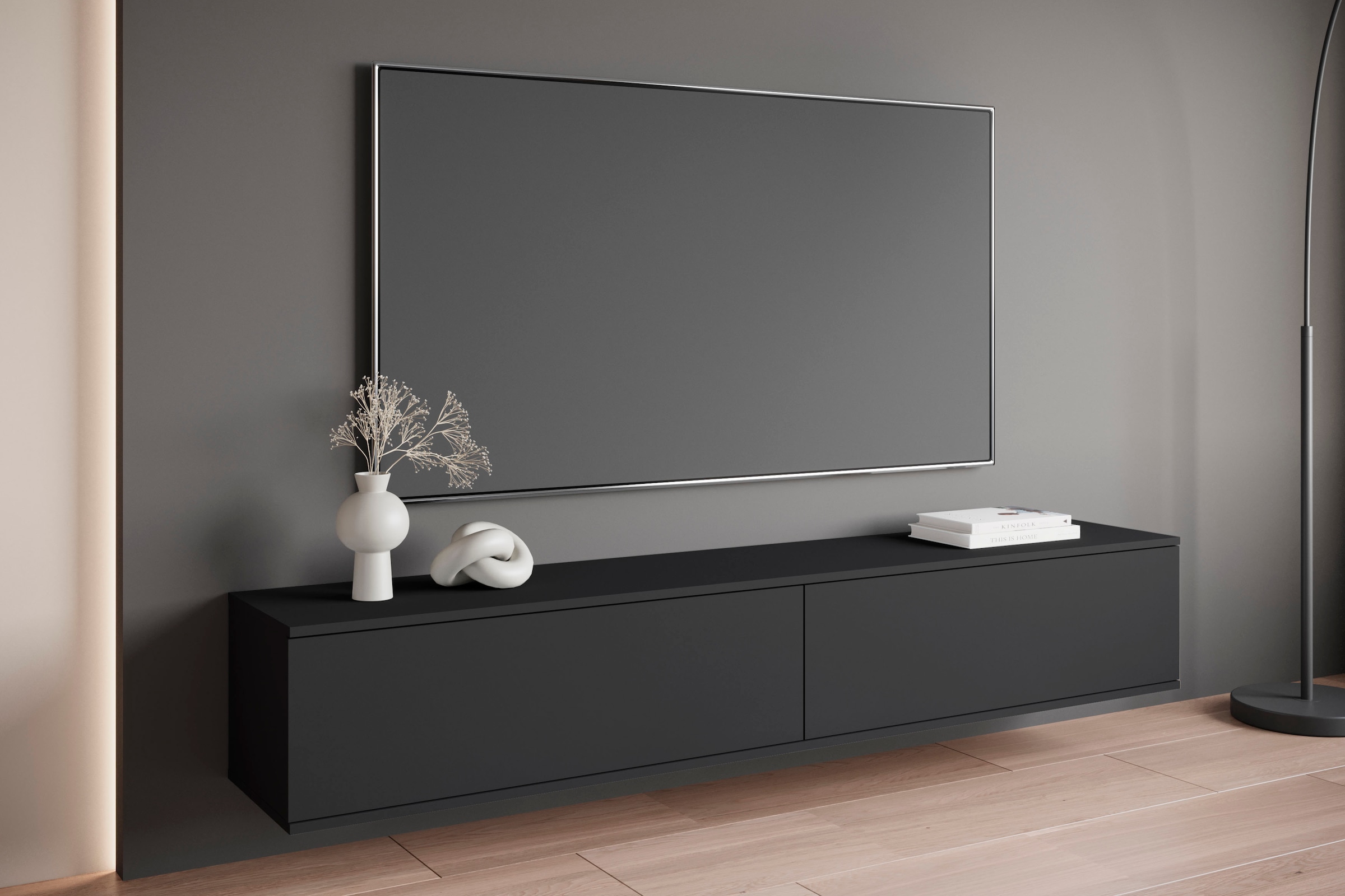 OTTO home Lowboard »Kenia« 1 Stk. tlg. 2 Klappen – flexibel hängend oder stehend montierbar