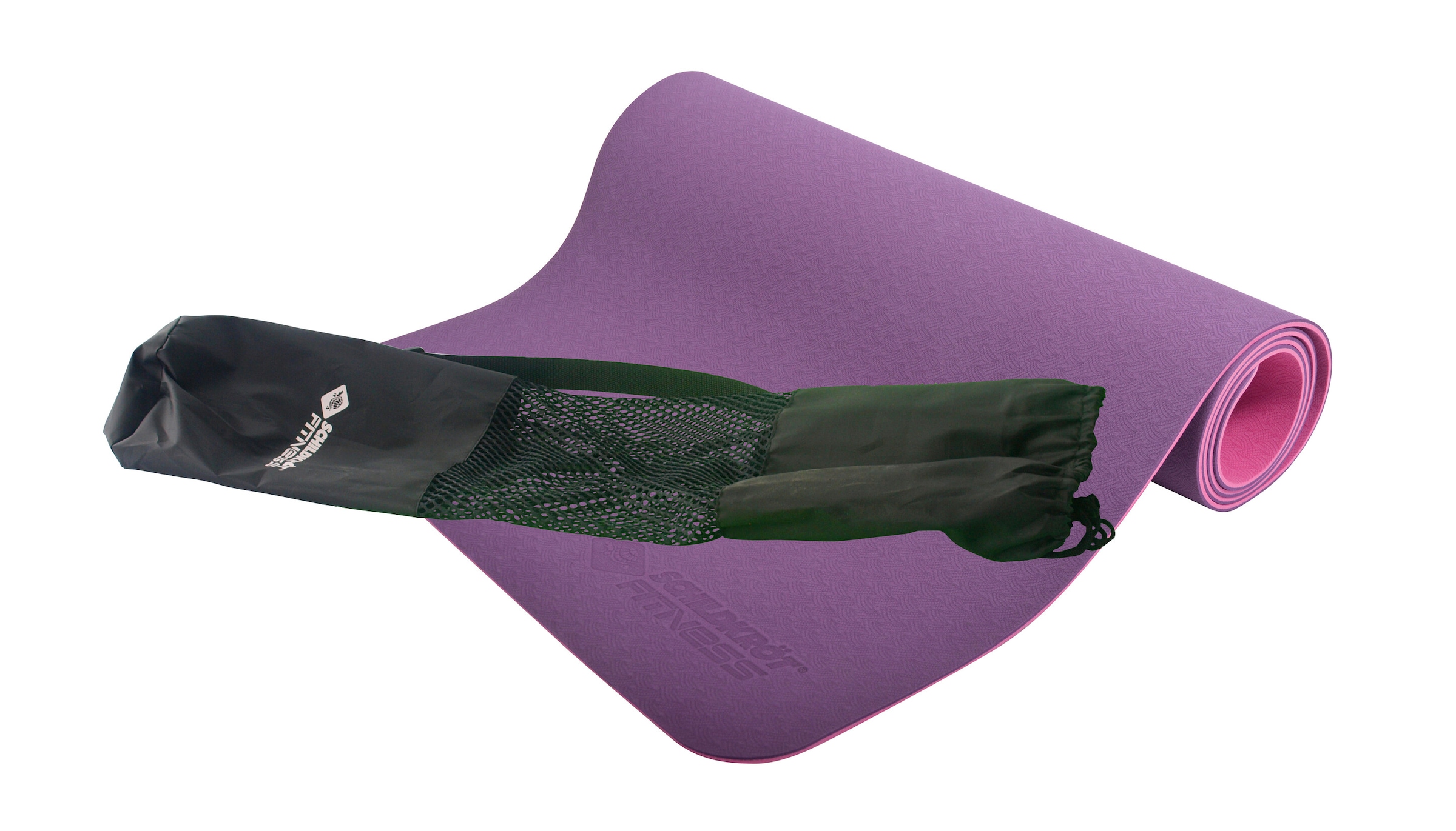 Schildkröt Yogamatte »Yogamatte 4mm BICOLOR - Violett/Rosa« Inkl. Tasche mit Kordelzug / PVC frei