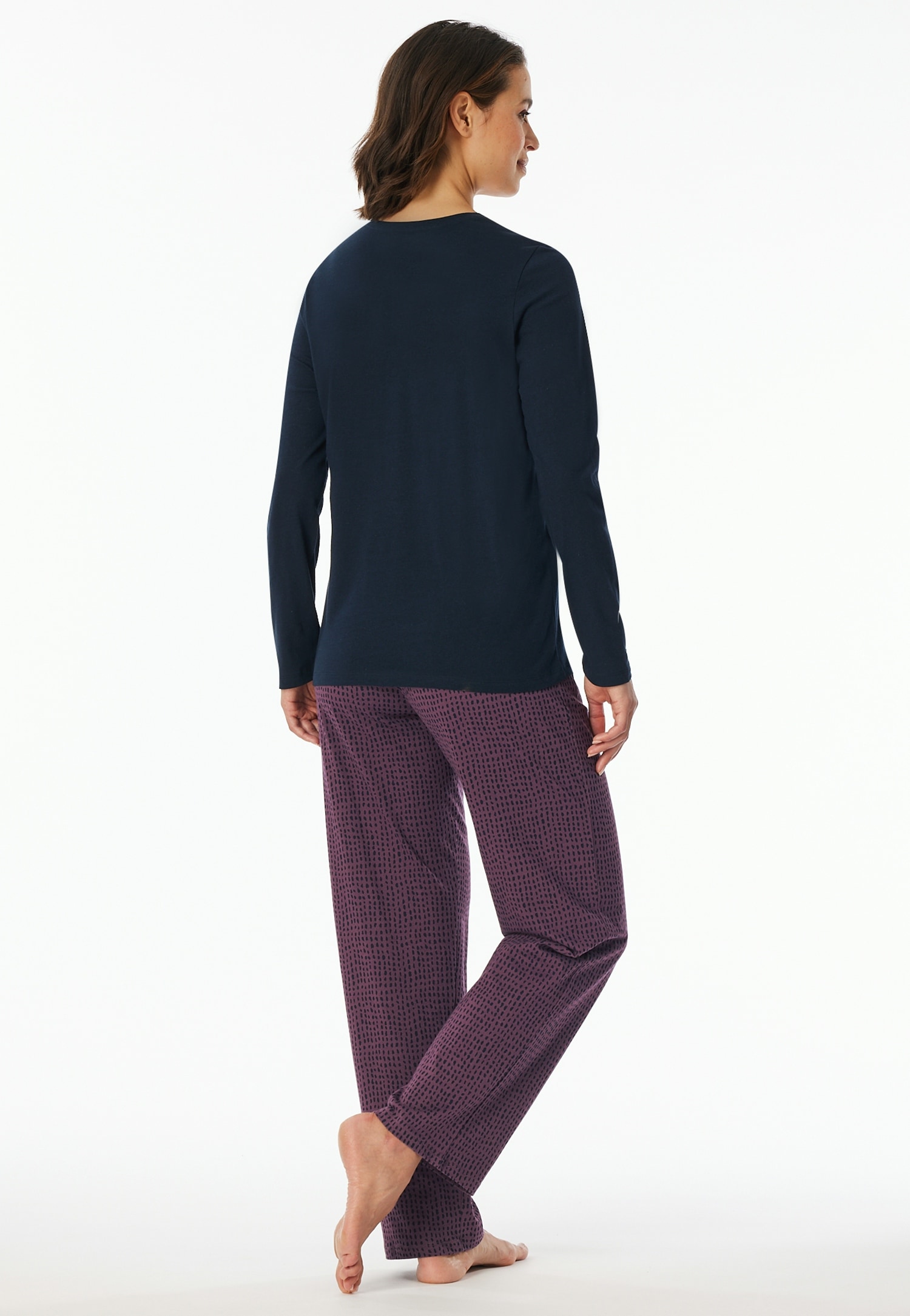 uncover by SCHIESSER Schlafanzug »UNCOVER Nightwear«, (2 tlg.), Baumwolle, Single Jersey-Qulität, langärmelig, bequem, atmungsaktiv