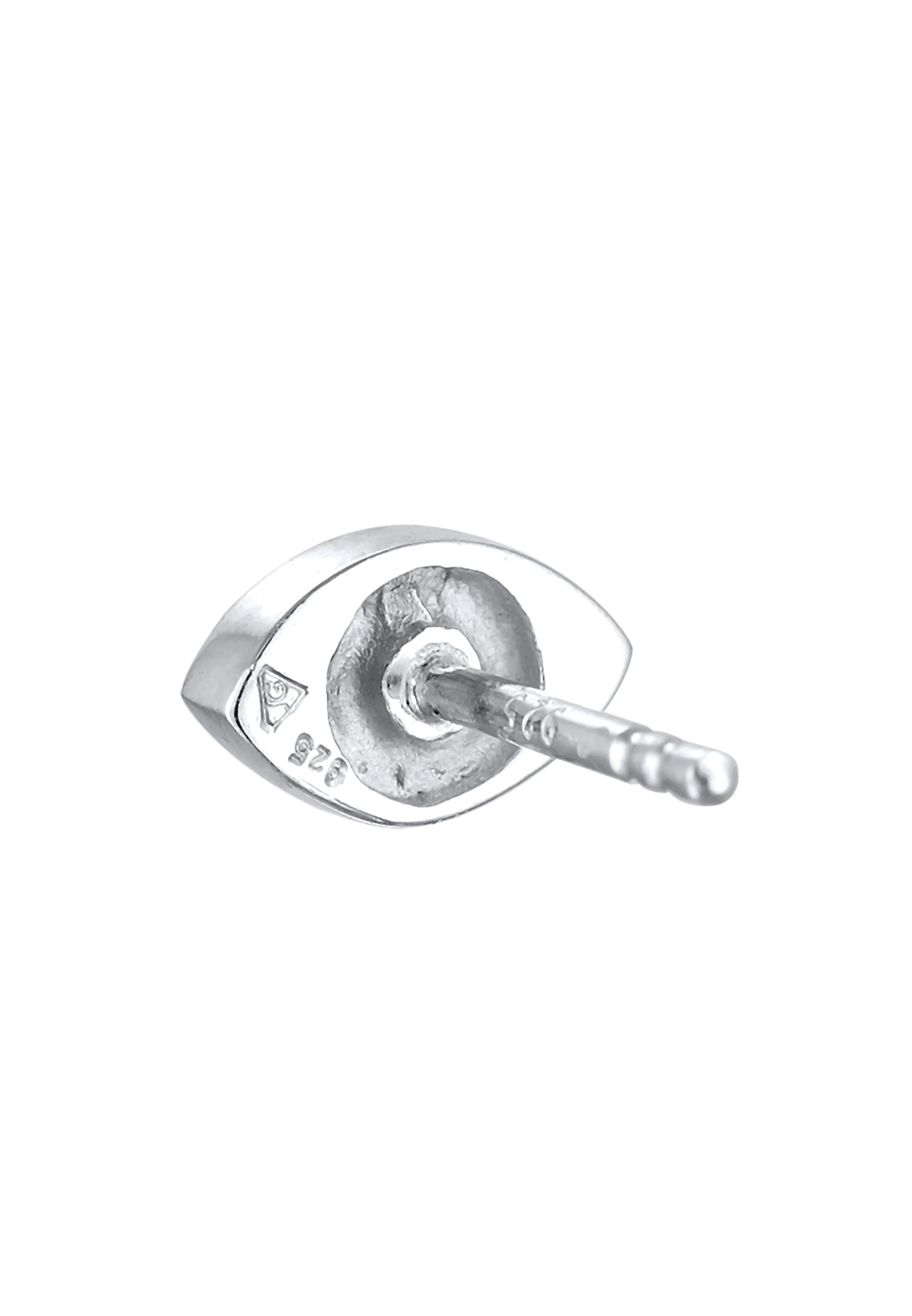 Elli Piercing-Set »Ohrringe Single Ohrstecker Evil Eye Symbol Emaille 925 Silber«
