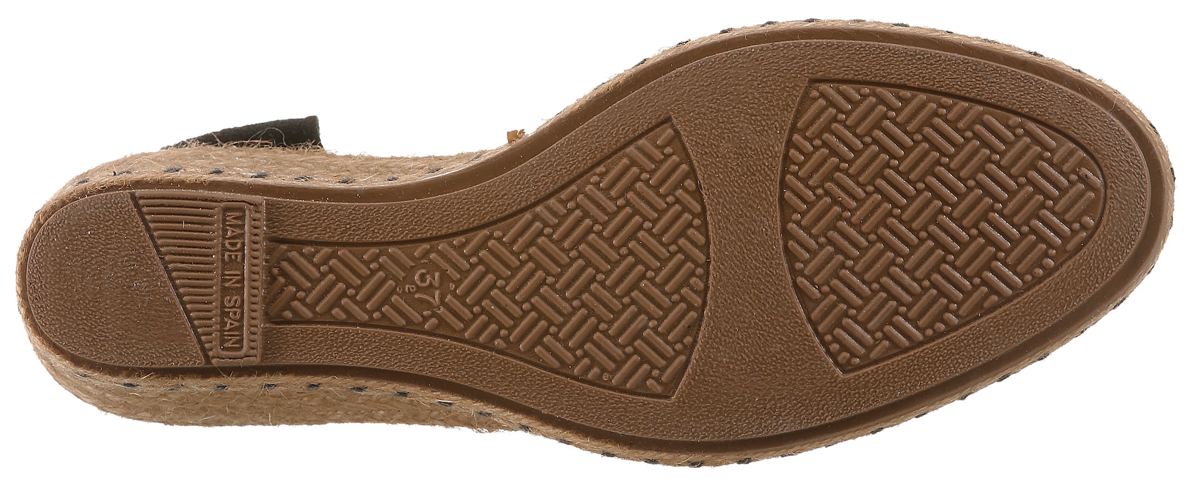 VERBENAS Slingpumps  Keilsandalette, Sommerschuh, Urlaubsschuh mit Bastbesatz