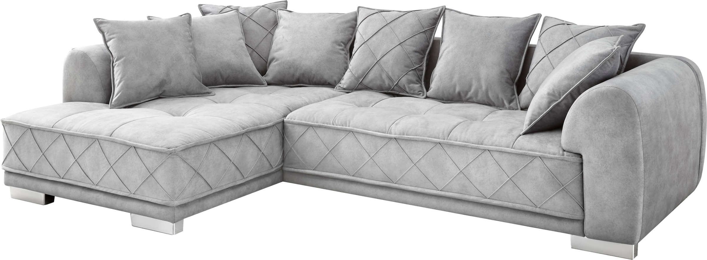 ED EXCITING DESIGN Ecksofa Sentina, mit Rückenkissen