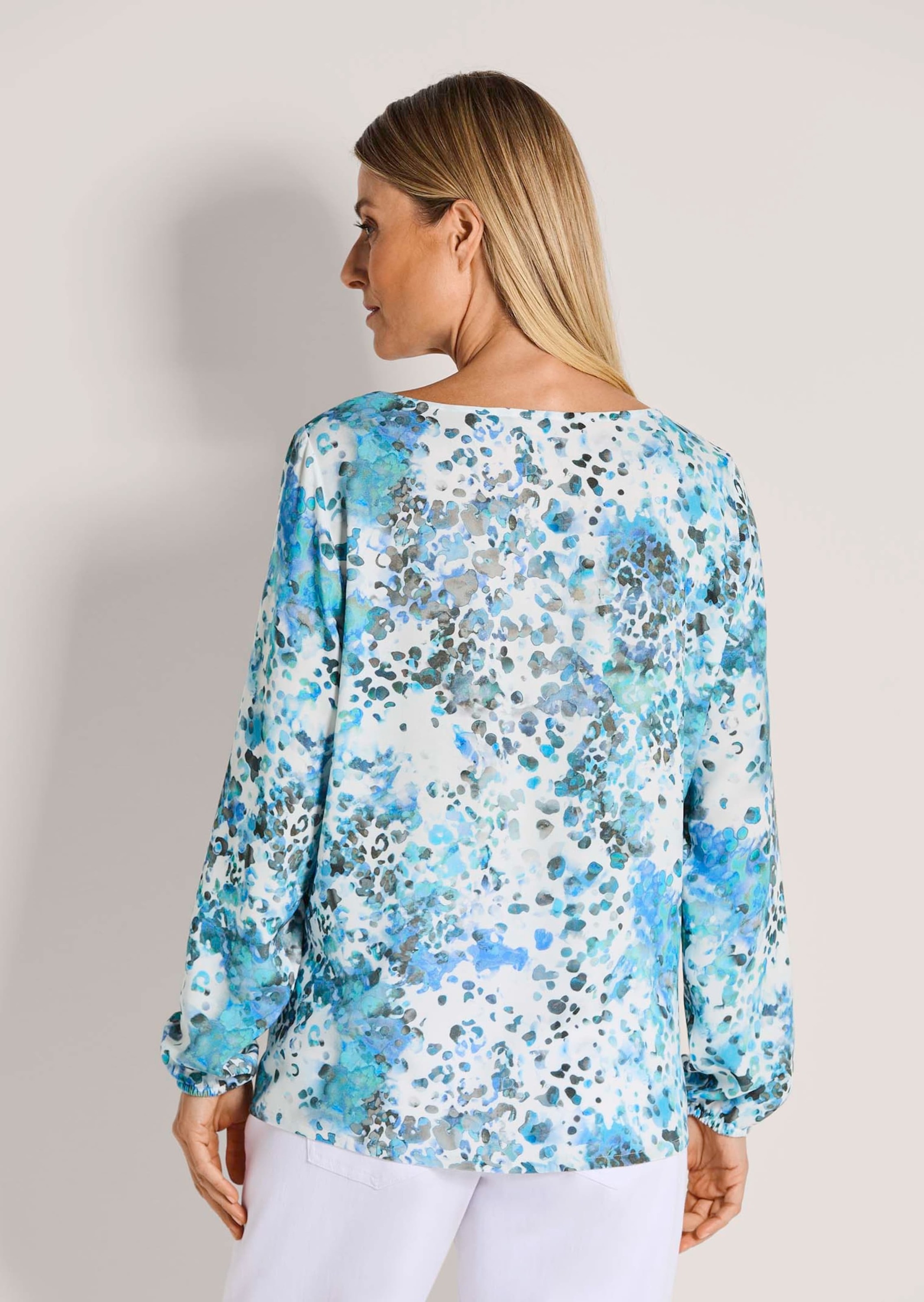 MADELEINE Langarmbluse »Bluse Schlupfbluse mit grafischem Allover-Print«