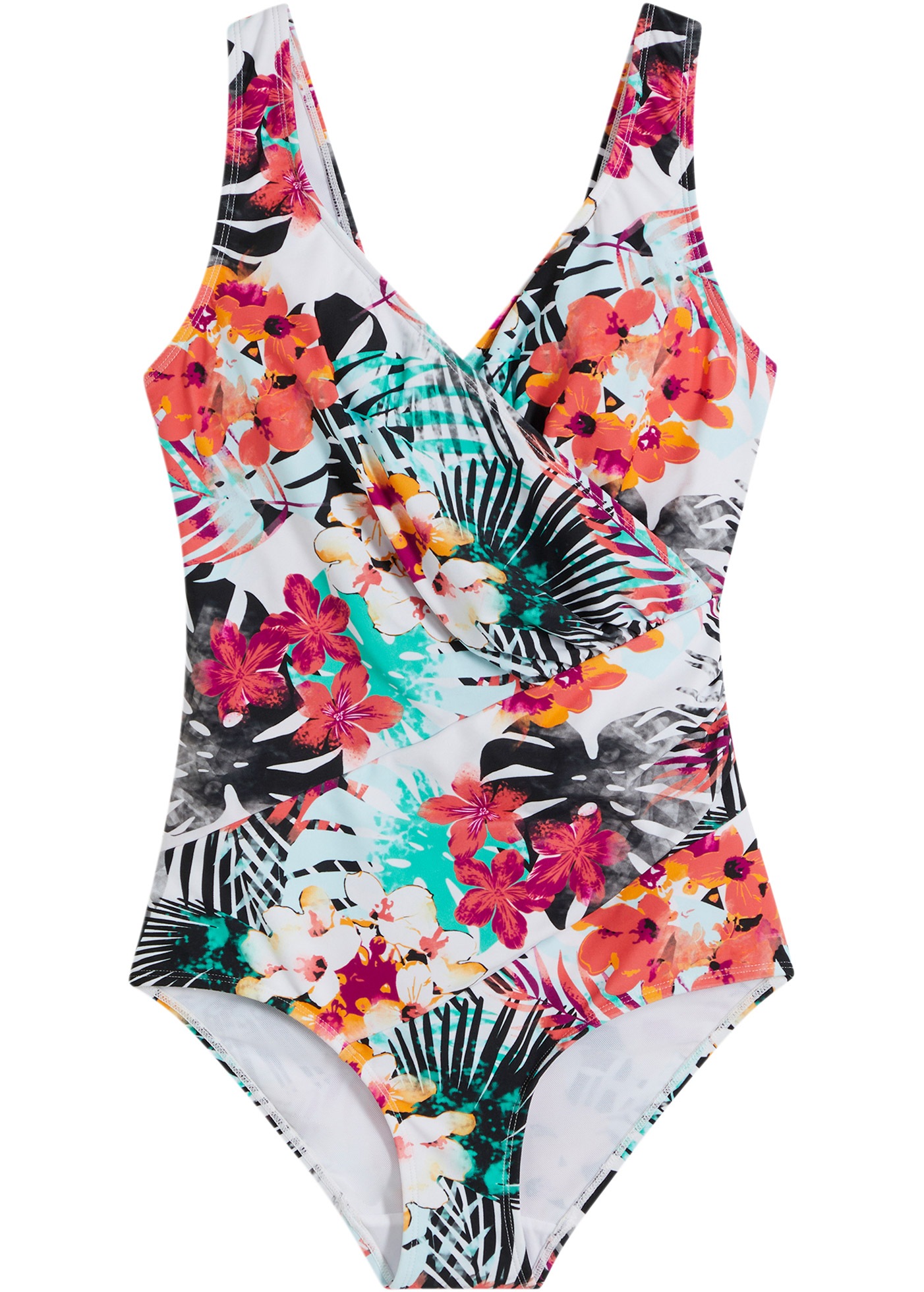 bonprix Badeanzug »Medium Shape-Badeanzug in Wickeloptik« Medium Shape-Badeanzug in Wickeloptik