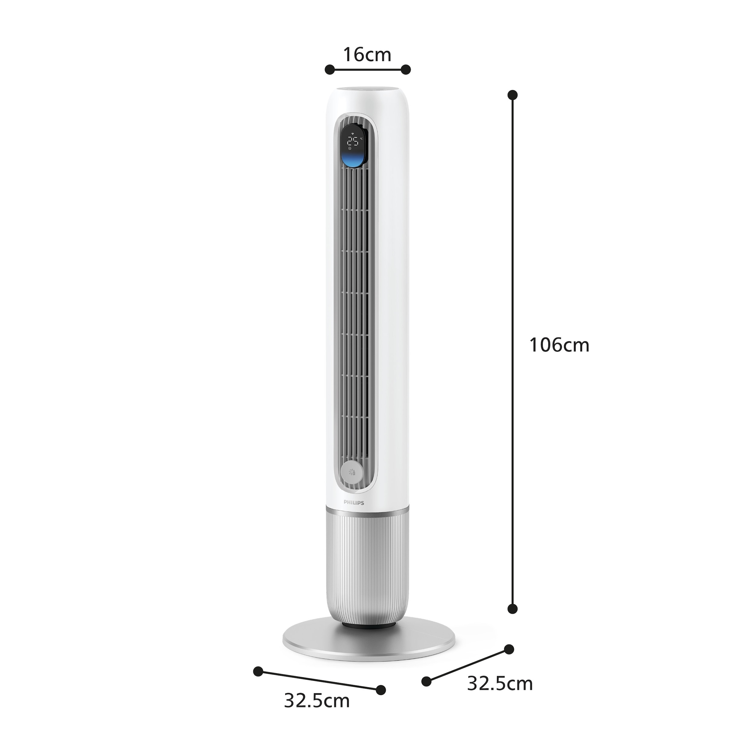 Philips Turmventilator »CX7550 Serie 7000 mit 12 Geschwindigkeiten u. Aromatherapie-Zusatz« Oszillierend, besonders leise, mit DC-Motor, Timer u. Fernbedienung