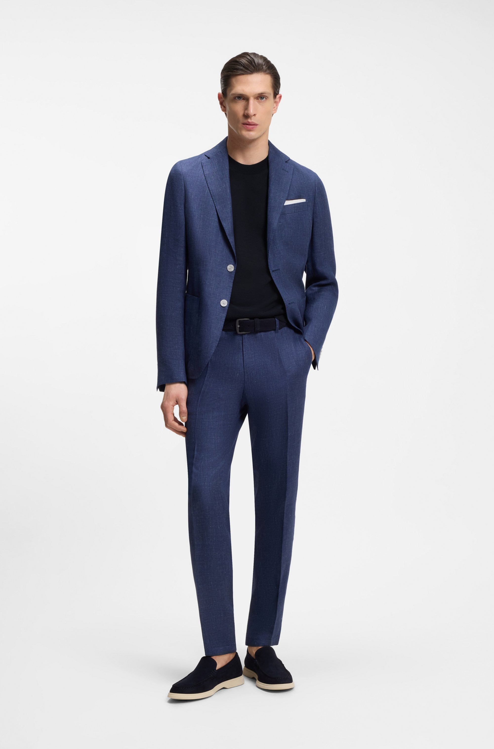 BOSS Kurzarmpullover »Umauro« aus Merinowolle, regular fit