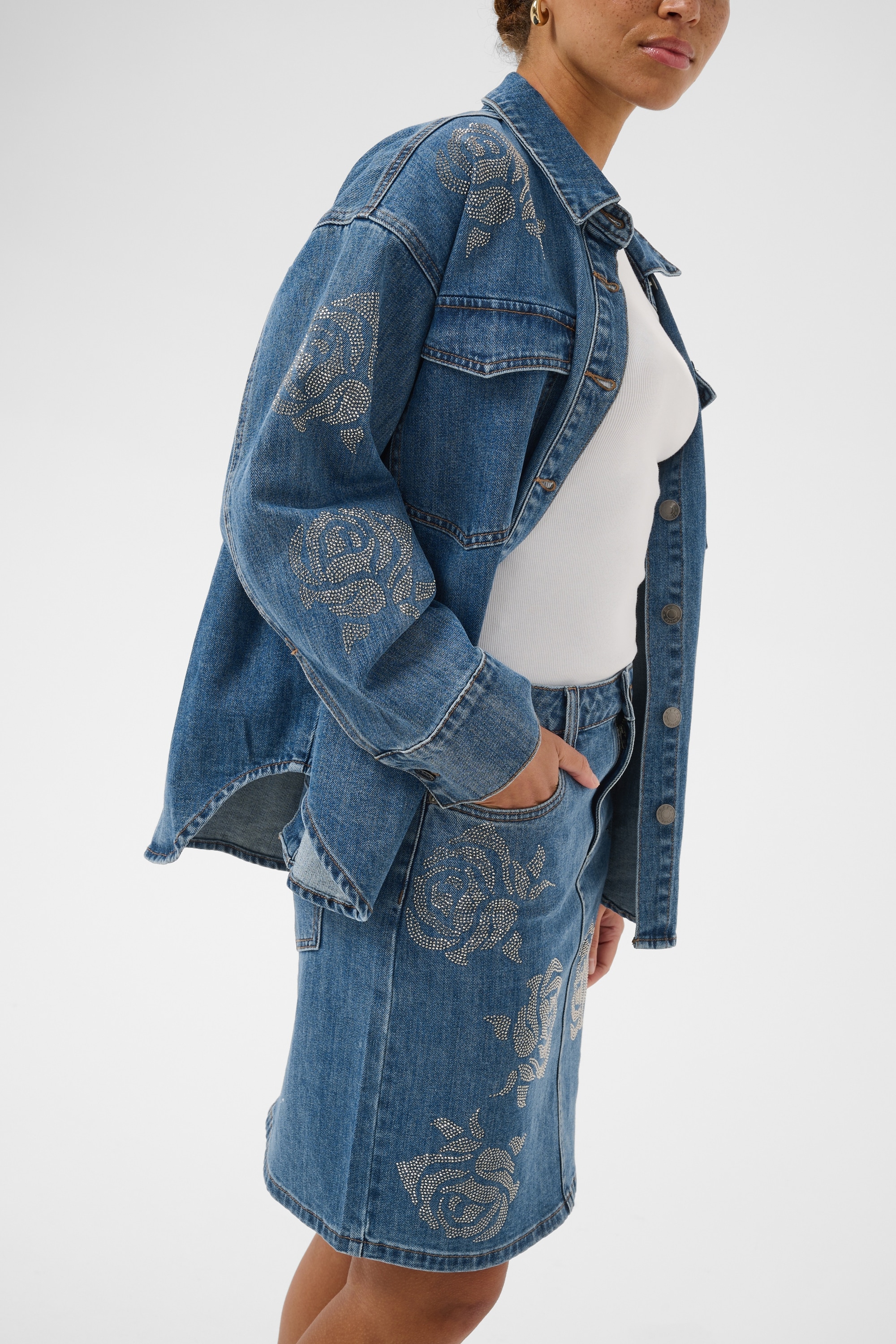 KAFFE Jeansrock »Damen Denimrock KAcastelia«