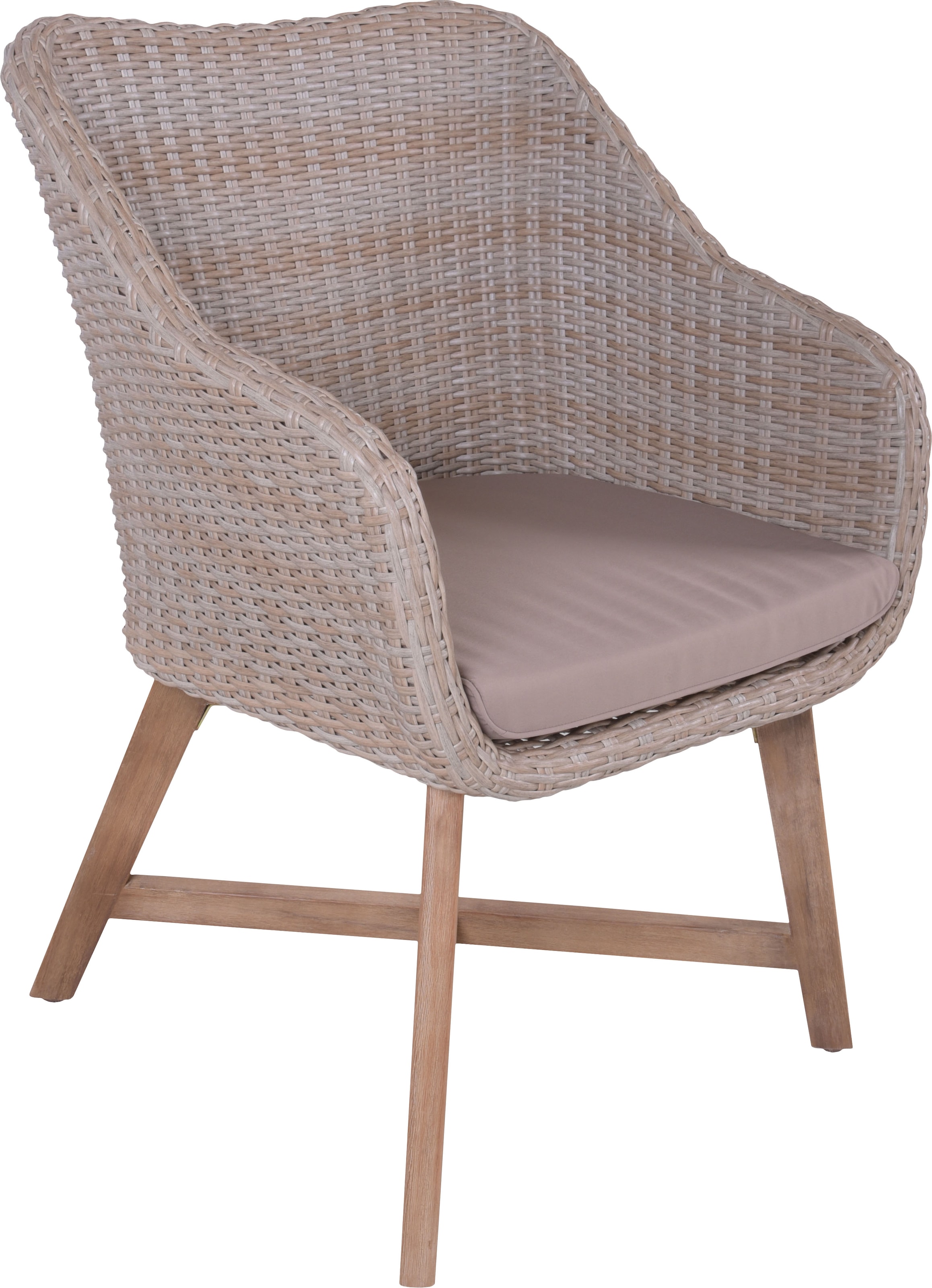 Garden Pleasure Garten-Essgruppe », Tischgruppe »FREMONT/OAKLAND Set 01«« Set,  4 Sessel, Tisch LxB: 110x110 cm, inkl Auflagen