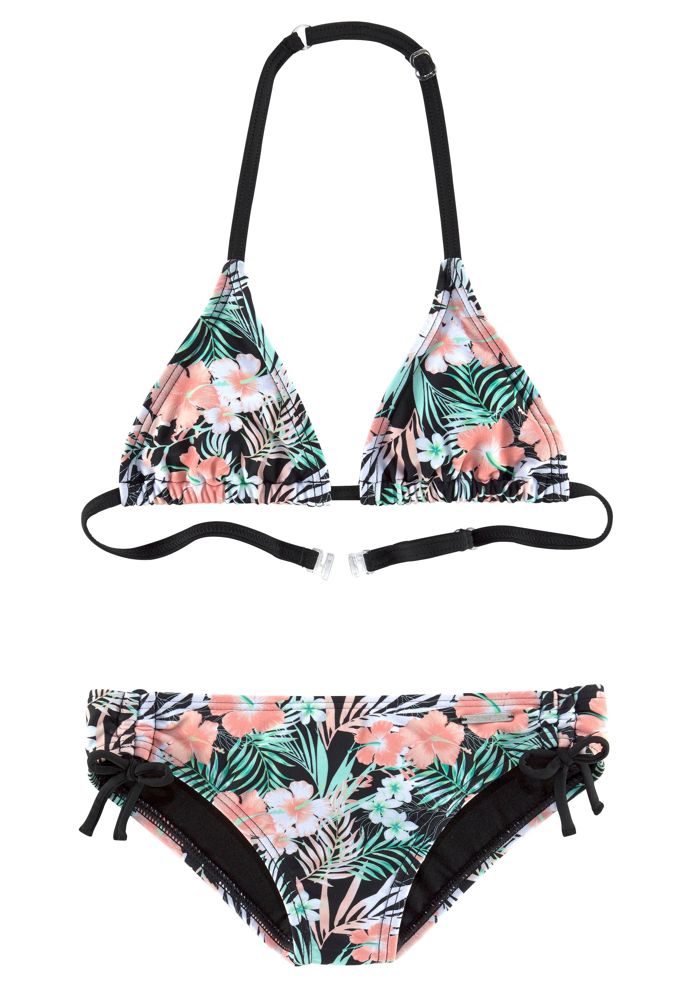 Triangel-Bikini, mit floralem Design
