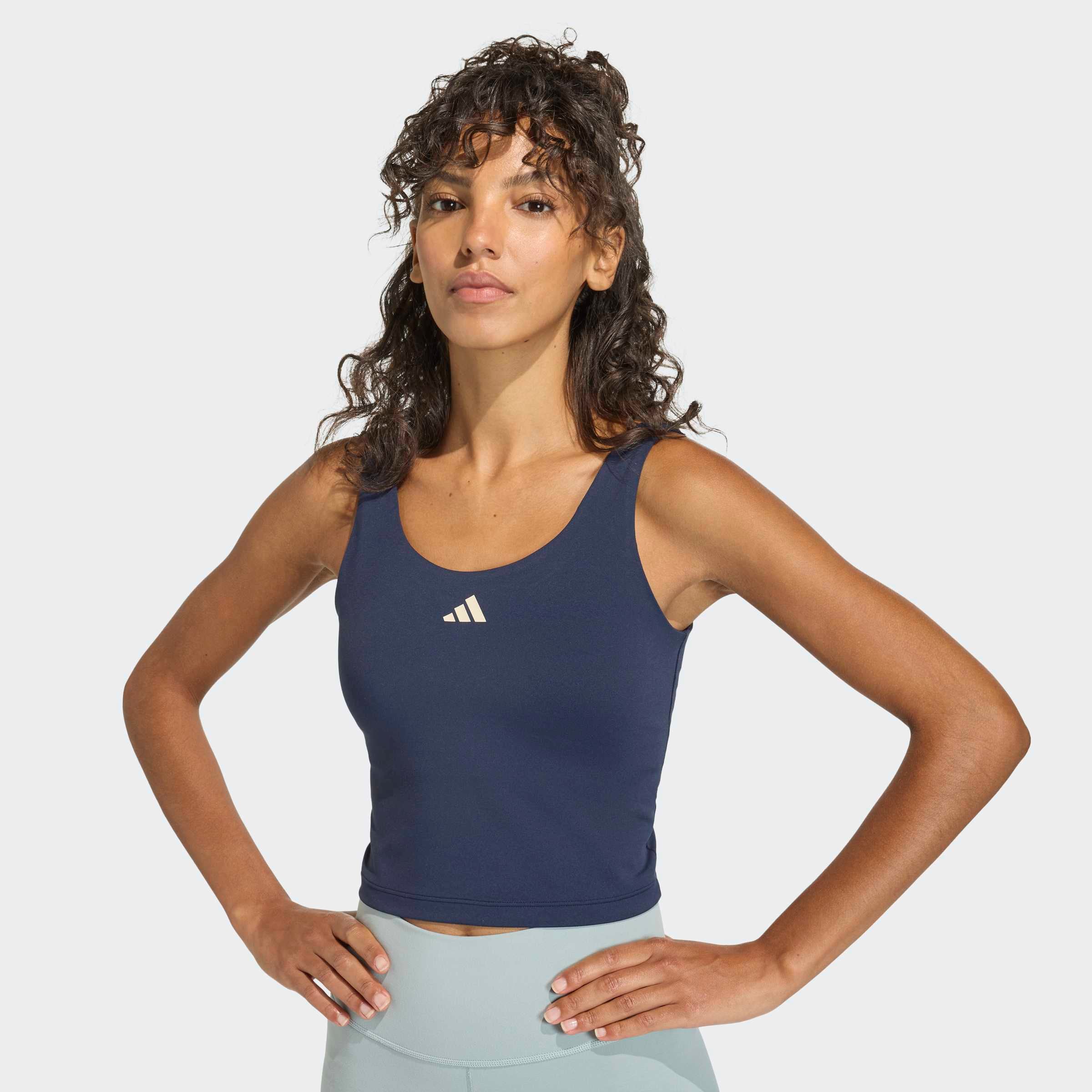 adidas Performance Tanktop »3-STREIFEN STUDIO ALL ME, LEICHT STÜTZEND«