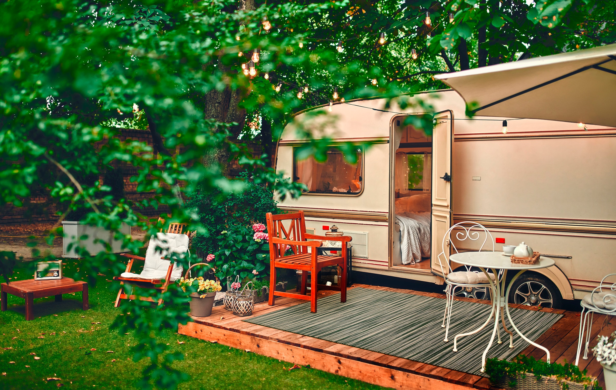 my home Teppich »Dawes, Made in Ukraine«, rechteckig, 5 mm Höhe, Flachgewebe, gestreift, In- und Outdoor geeignet, Wohnzimmer