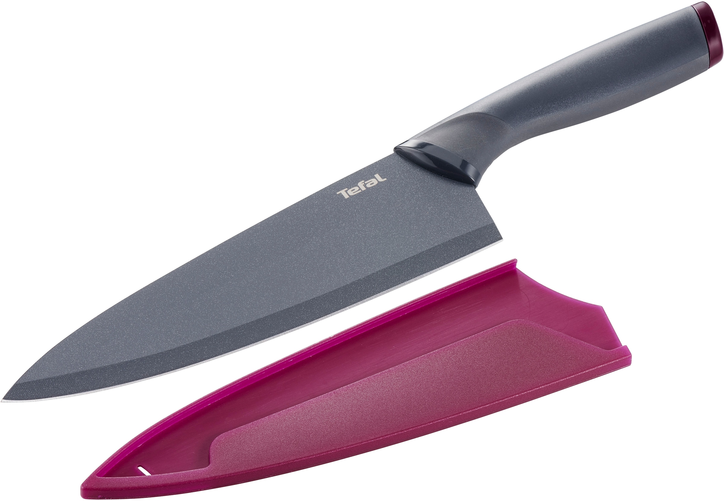 Tefal Kochmesser »Fresh Kitchen« 20 cm, Klingen aus rostfreiem Stahl, Titan-Versiegelung, Klingenschutz