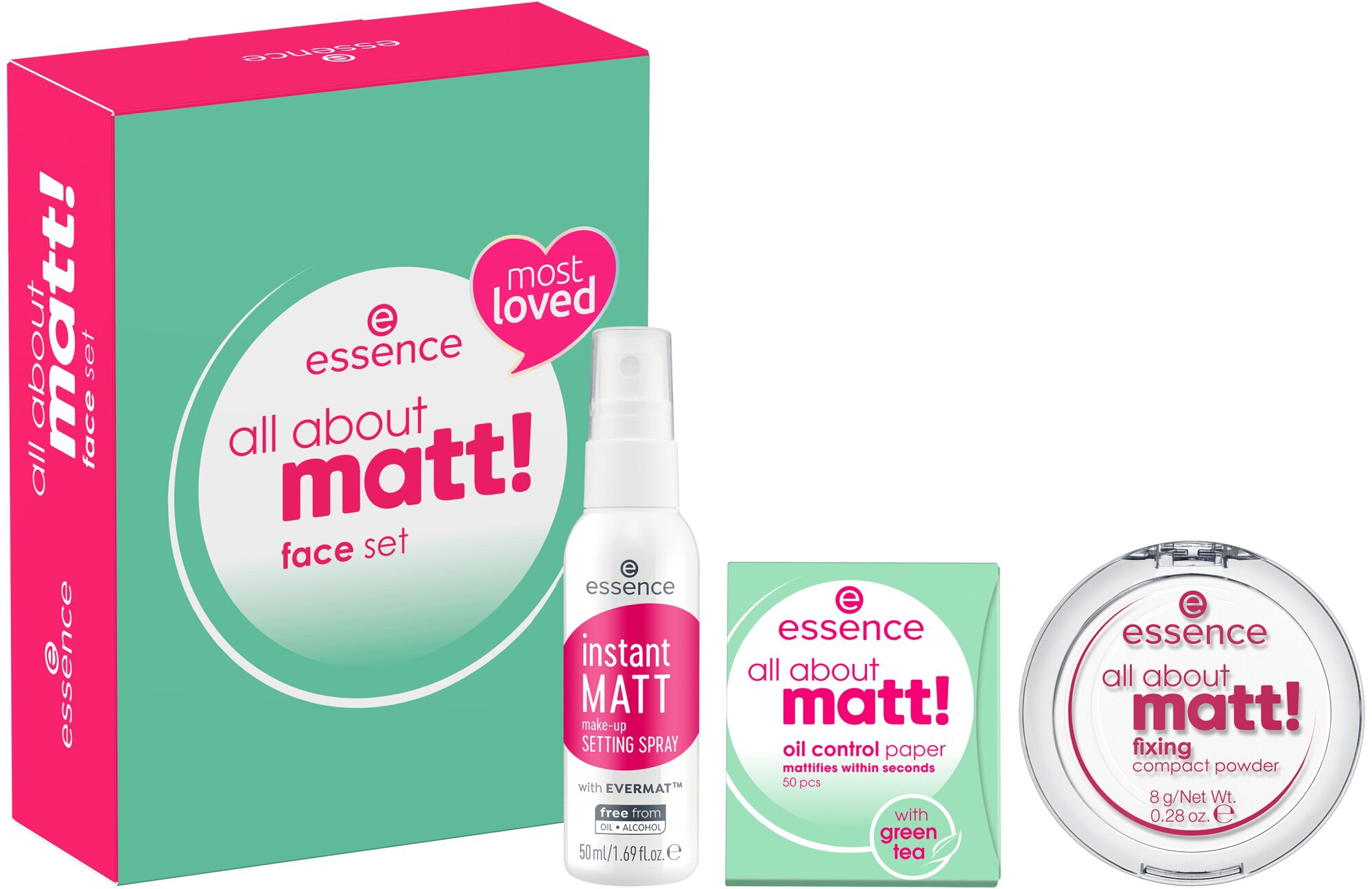 Make-up Set »all about matt! face set«, (Set, 3 tlg.)