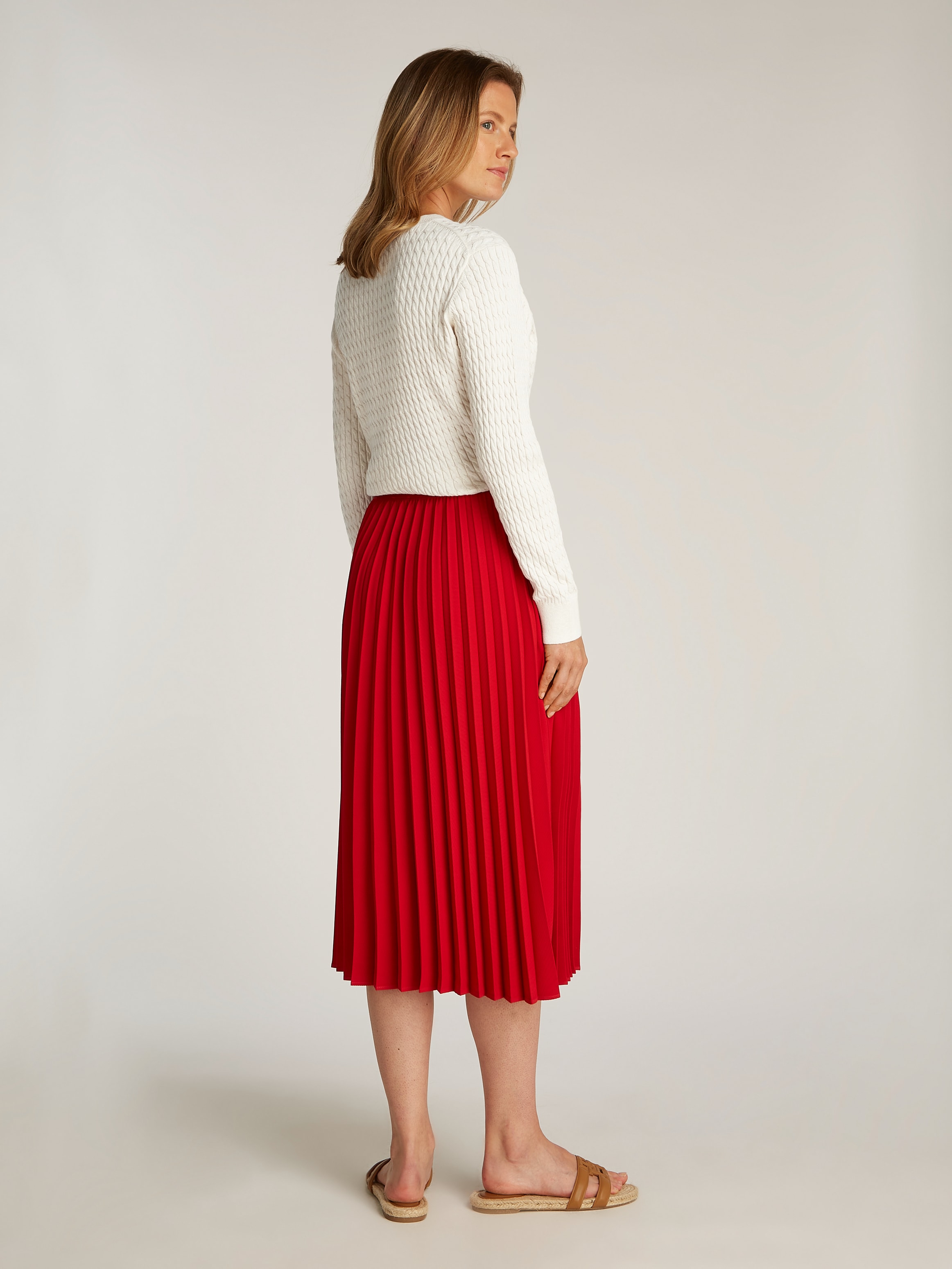 Tommy Hilfiger Langarmbluse »SOFT VIS V NECK LS BLOUSE«, mit Raffungen