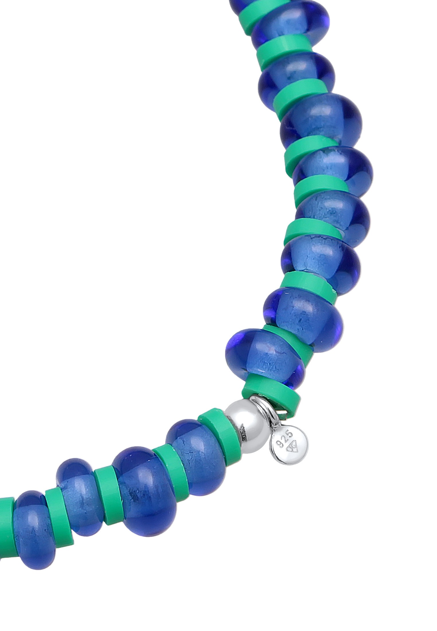 Elli Armkette »Armband Glas Perlen Heishi Disc Muschelkernperle 925 Silber«