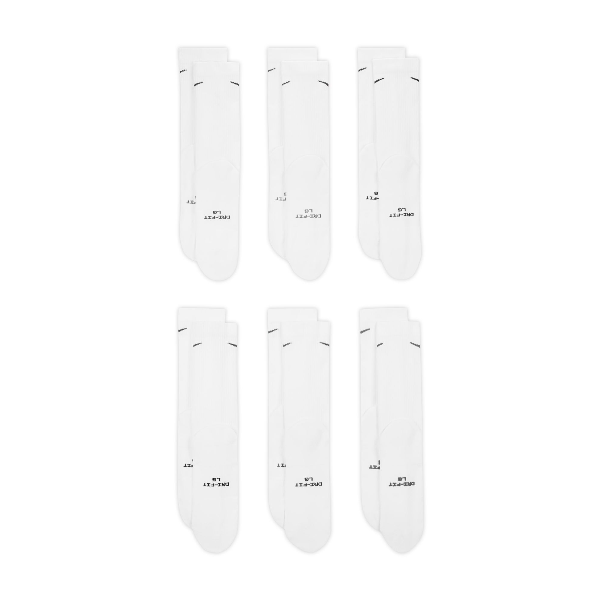 Nike Funktionssocken »U NK ED ELVD CRW 6P - 144« atmungsaktives Material, für Erwachsene