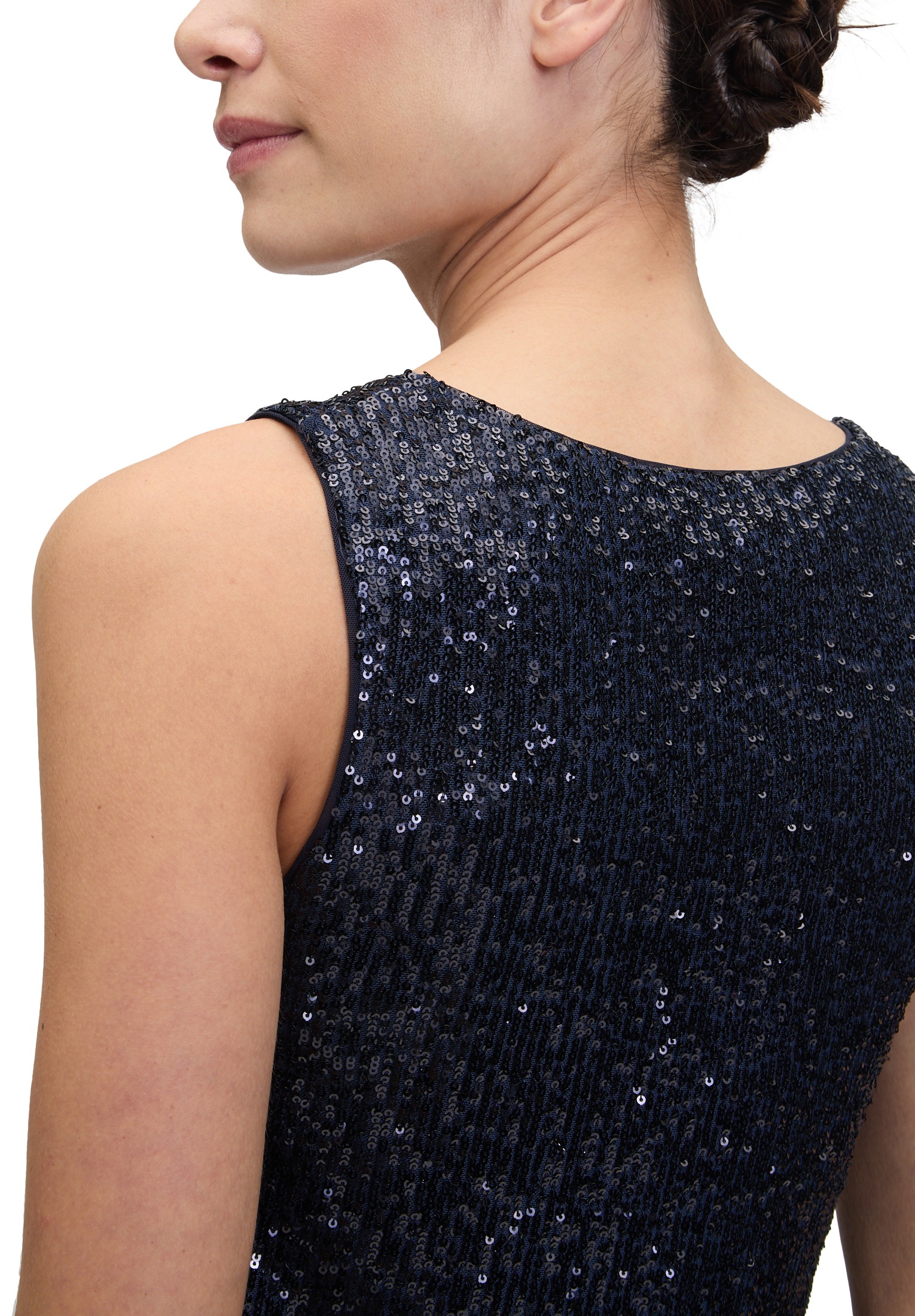 Vera Mont Blusentop »Pailletten-Top ohne Arm«