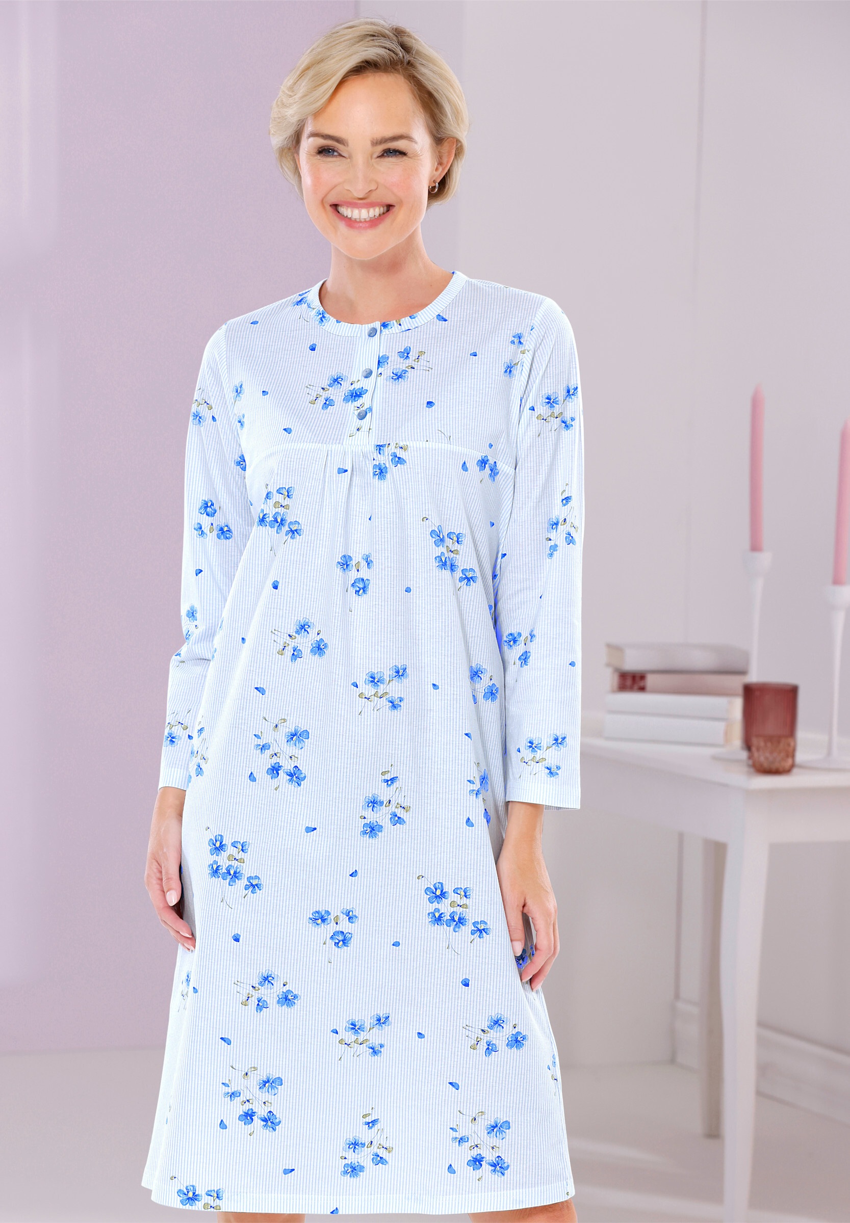 comtessa Pyjama »Nachthemd Nachthemd mit Blütenmuster« 1 Stk.