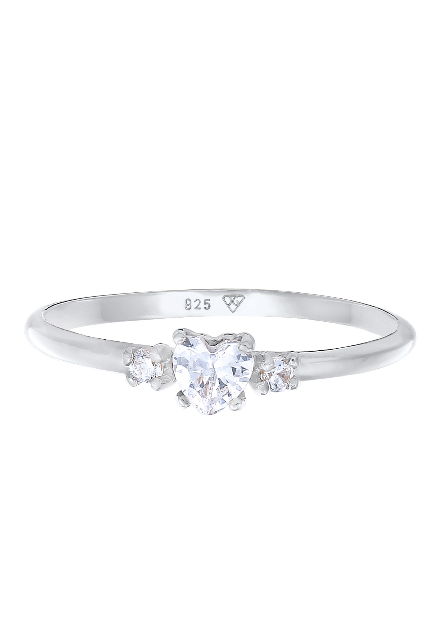 Elli Silberring »Ring Herz Zirkonia Liebe Verlobung 925 Silber«