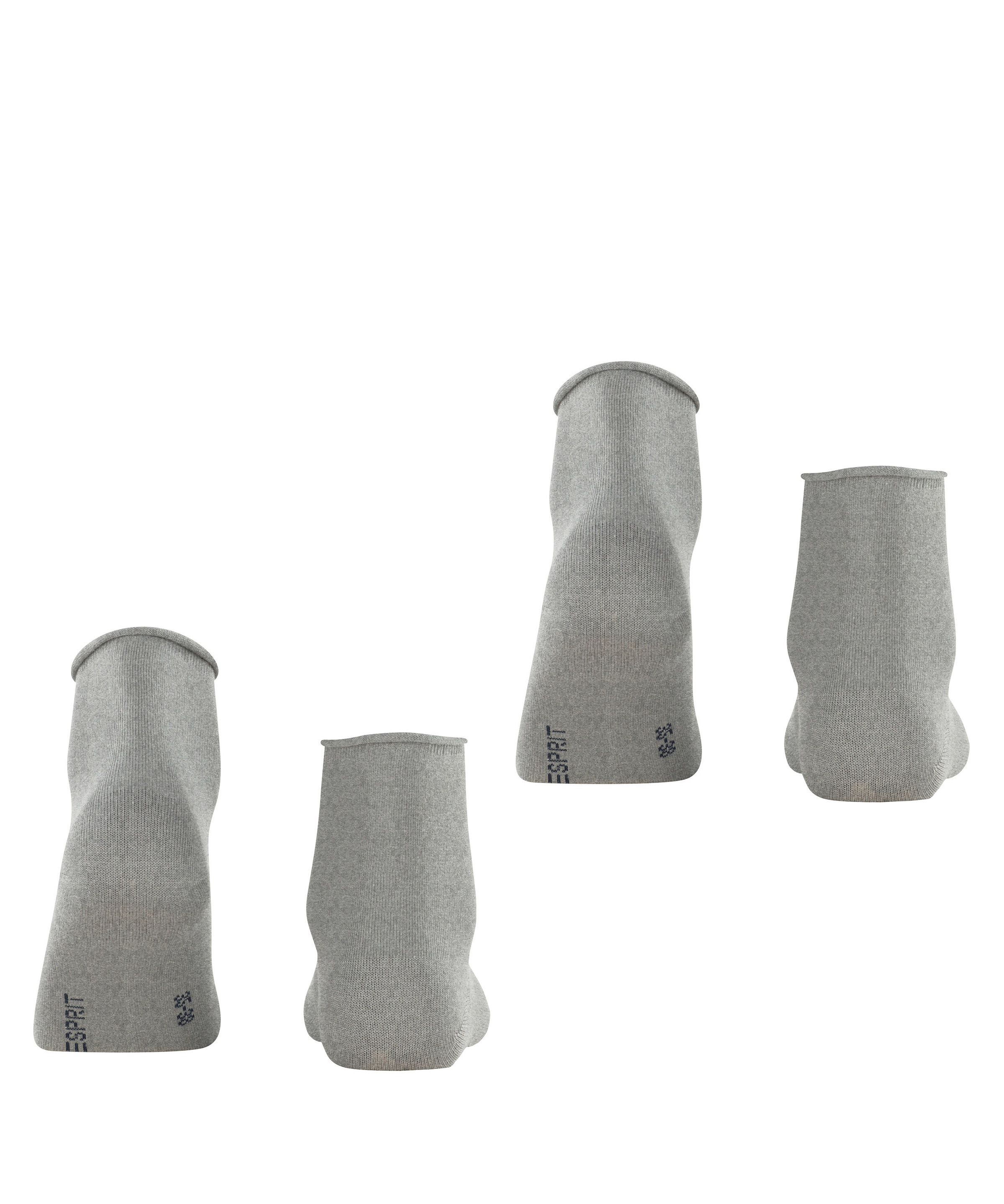 Esprit Kurzsocken »Basic Pure« 2 Paar,  unifarbenes Basic-Design, Rollbündchen