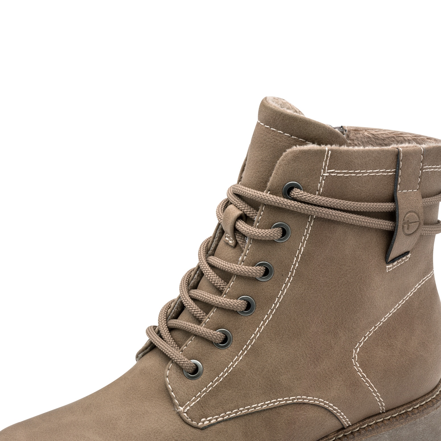 Tamaris Schnürstiefelette, Blockabsatz, Schnürboots in veganer Verarbeitung