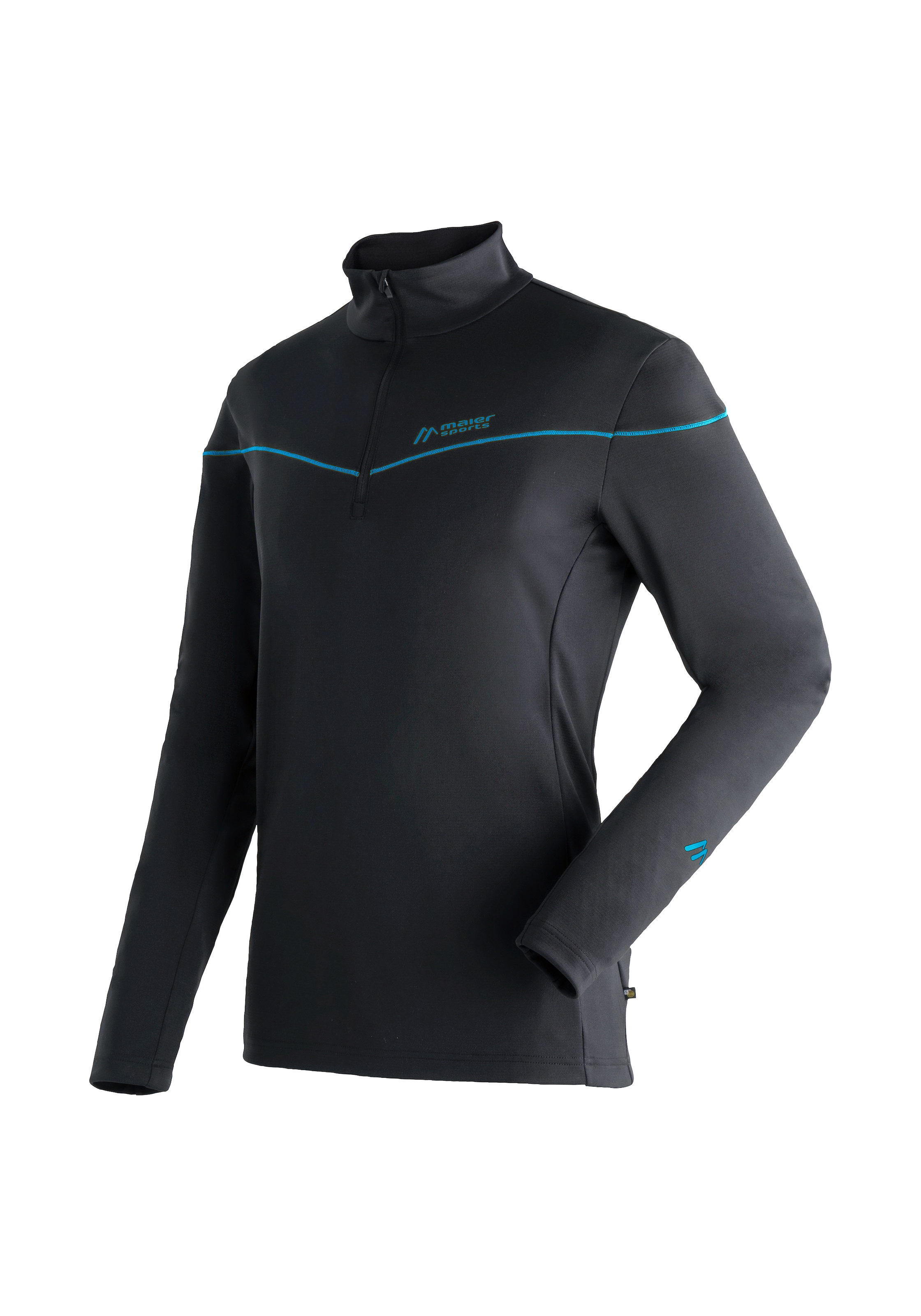 Maier Sports Fleecepullover »Nago Rec«, Herren Midlayer, elastisches und pflegeleichtes Half-Zip Fleece