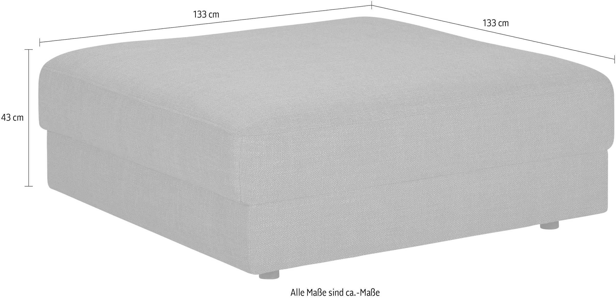 TRENDMANUFAKTUR Polsterhocker »Bourbon« In verschiedenen Größen erhältlich