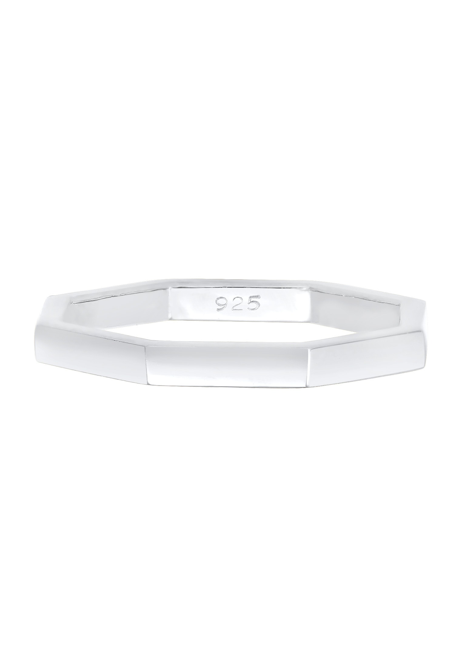 Elli Silberring »Ring Pinky Ring Achteckform Mini Ring 925 Silber«