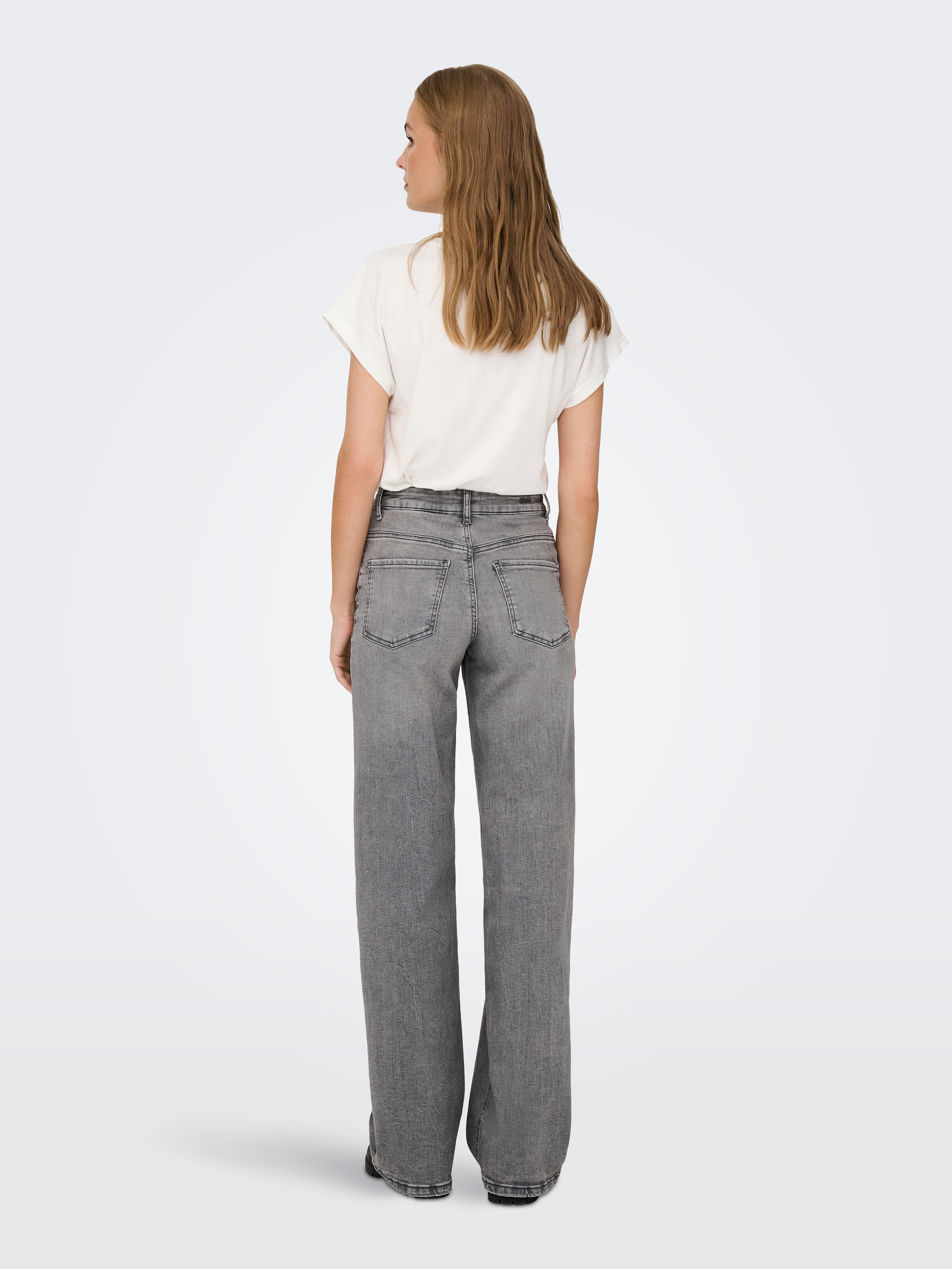 JDY High-waist-Jeans »JDYFELINA-FINA HW WIDE JNS LT GREY DNM«