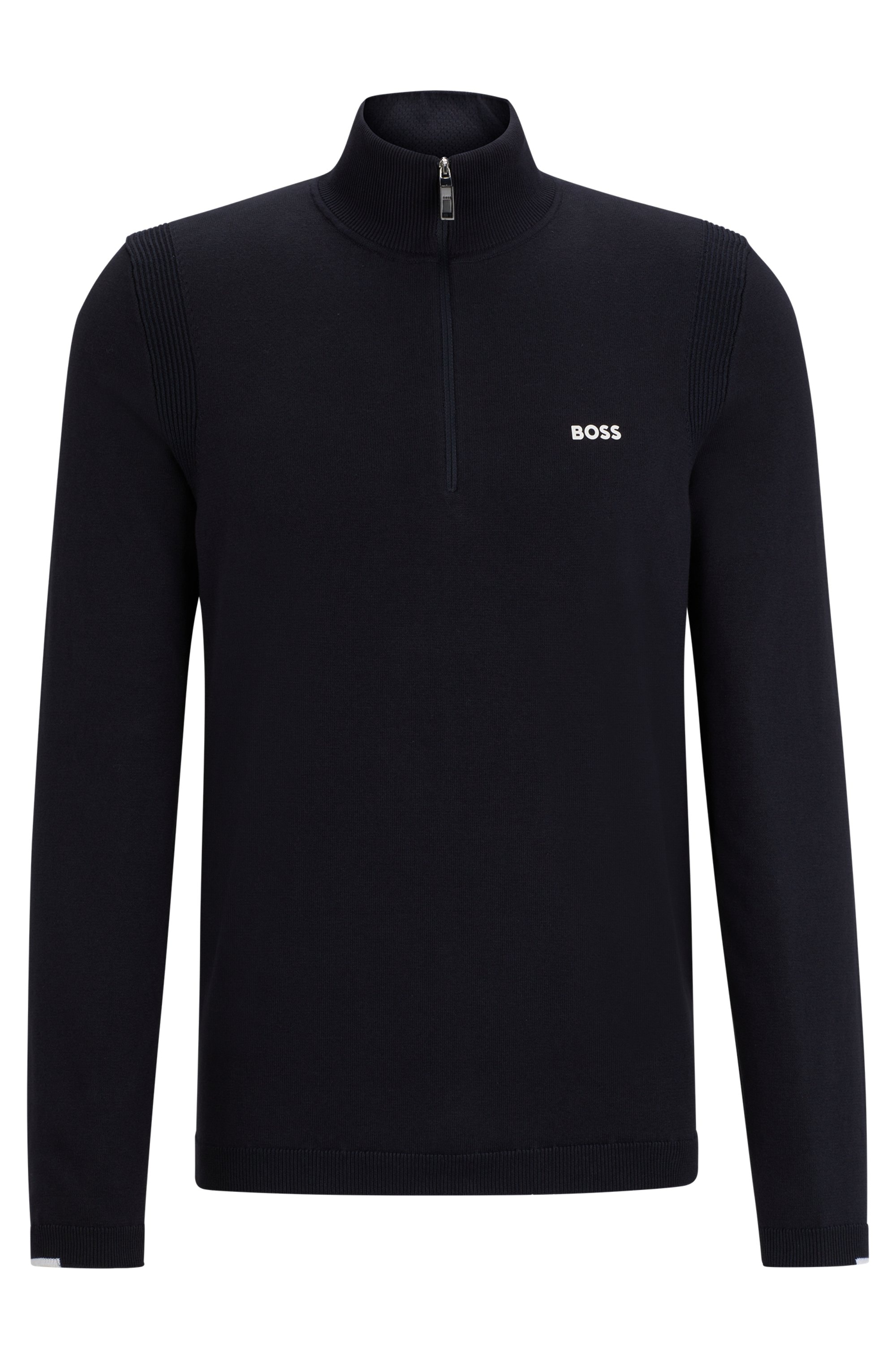 BOSS GREEN Strickpullover »Ever-X QZ«, mit Reißverschluss