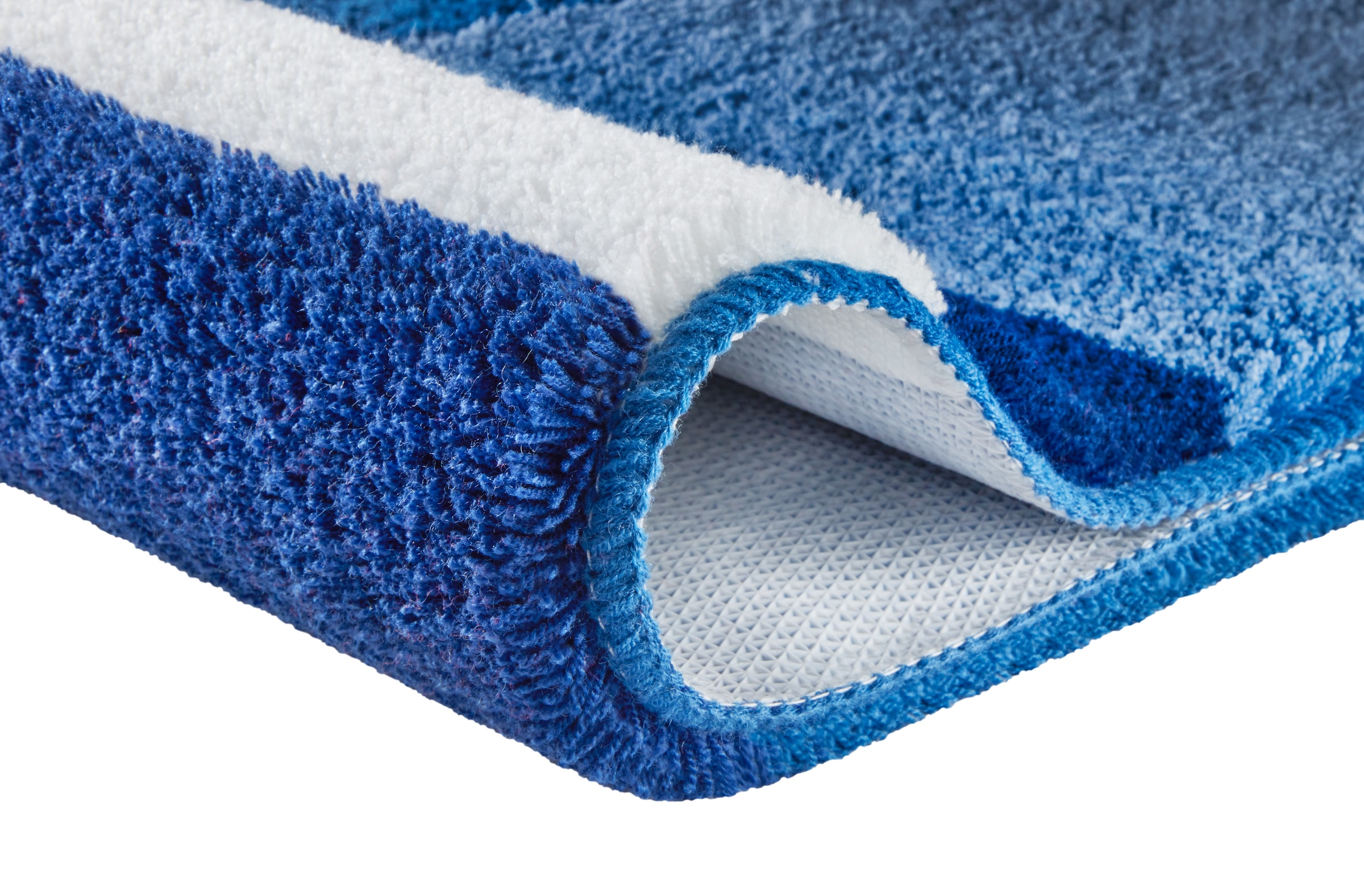 Kleine Wolke Badematte »»Ariana«, Badvorleger, Badezimmer Teppich« Höhe 20 mm rutschhemmend beschichtet fußbodenheizungsgeeignet Geometrisches Design mit kontrastierendem Mittelstreifen