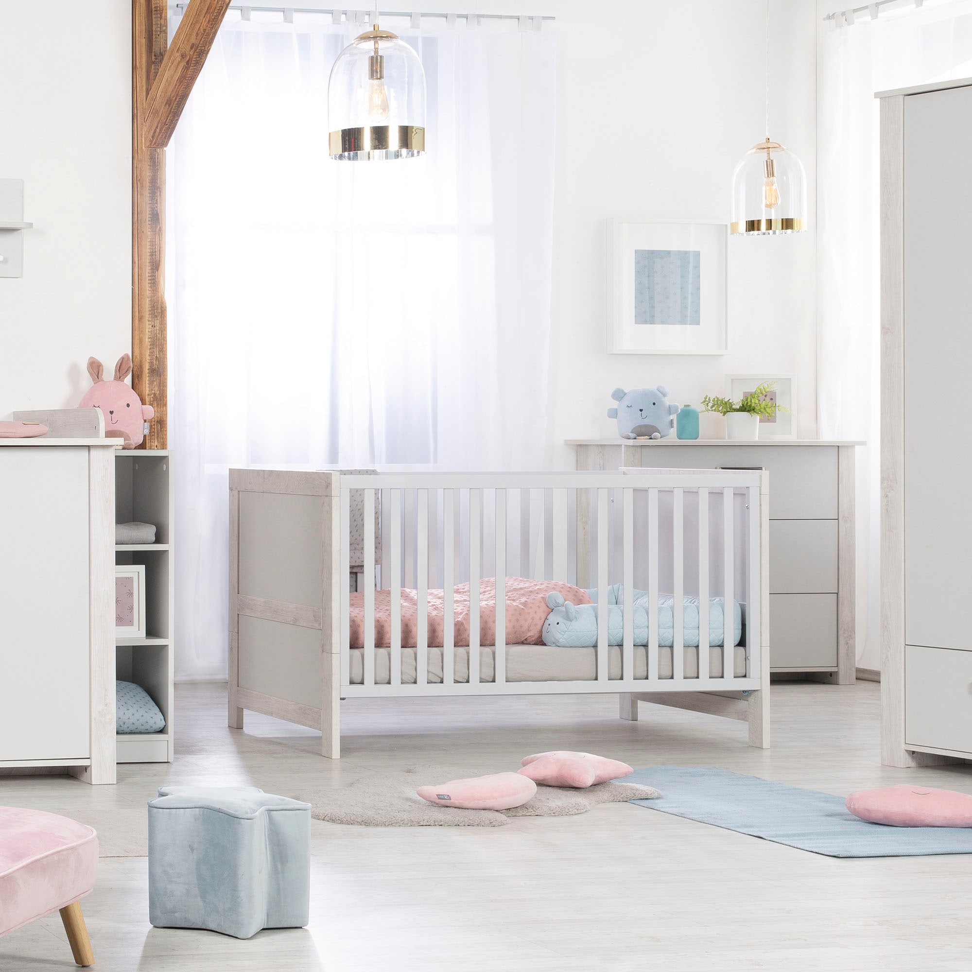Babymöbel-Set im Wickelkommode und Wickelkommode), Shop St., Online Kinderbett, 2 mit roba® (Spar-Set, OTTO »Mila«, Kinderbett