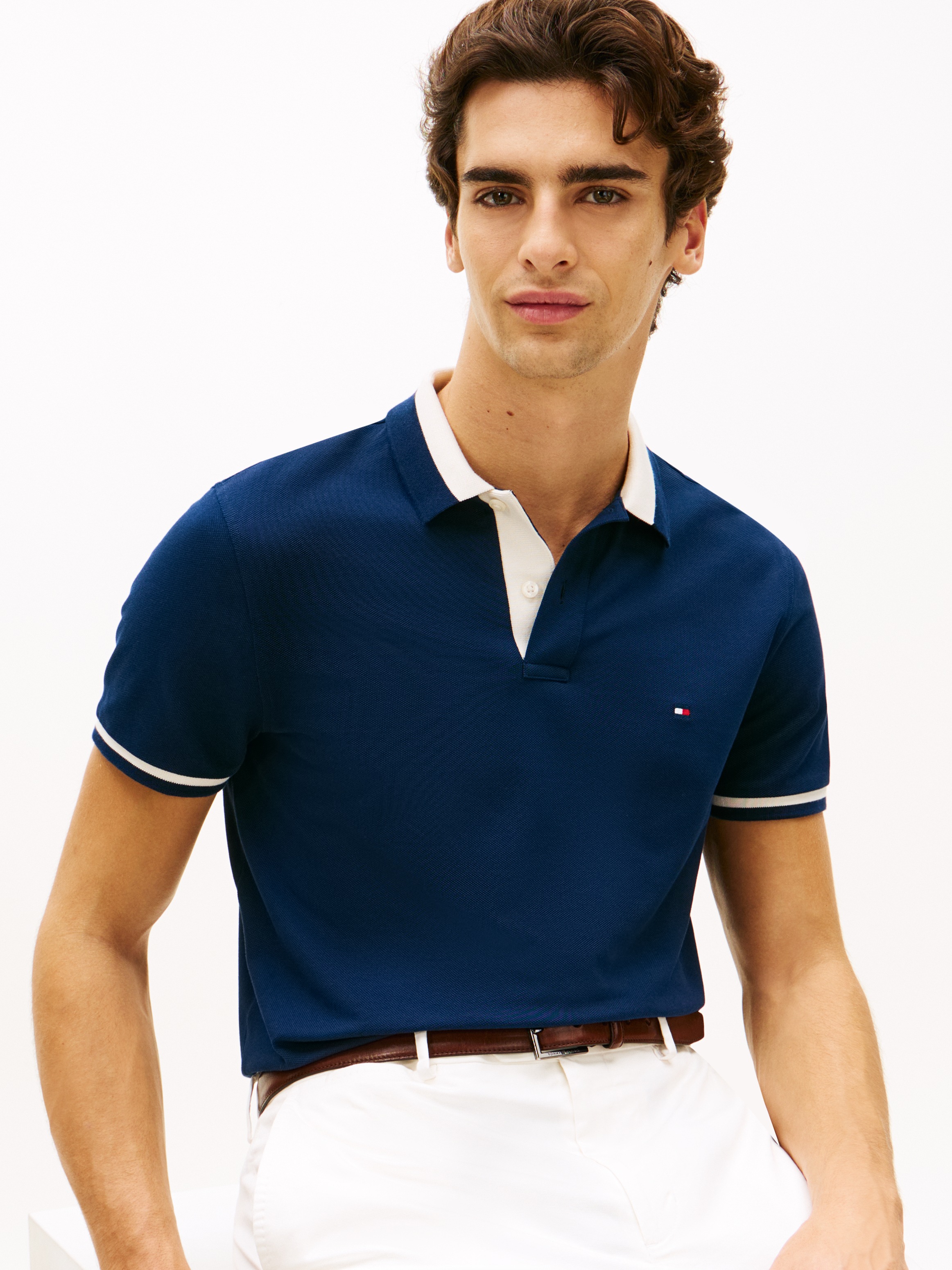 Tommy Hilfiger Poloshirt »CONTRAST COLLAR BLOCK« Regular fit mit Polokragen