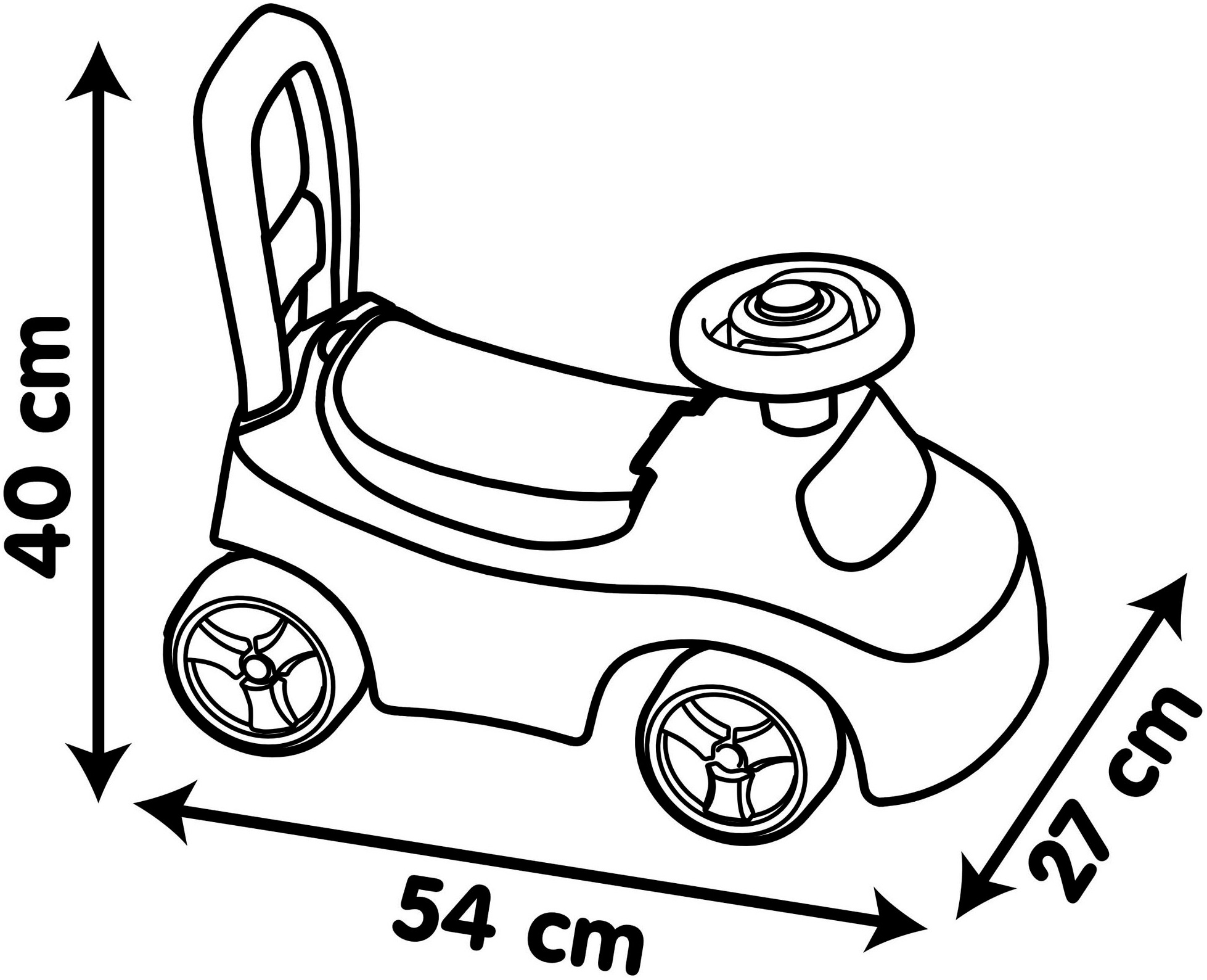 Smoby Rutscherauto »Rutschauto Rosa«, auch als Lauflernhilfe nutzbar; Made in Europe