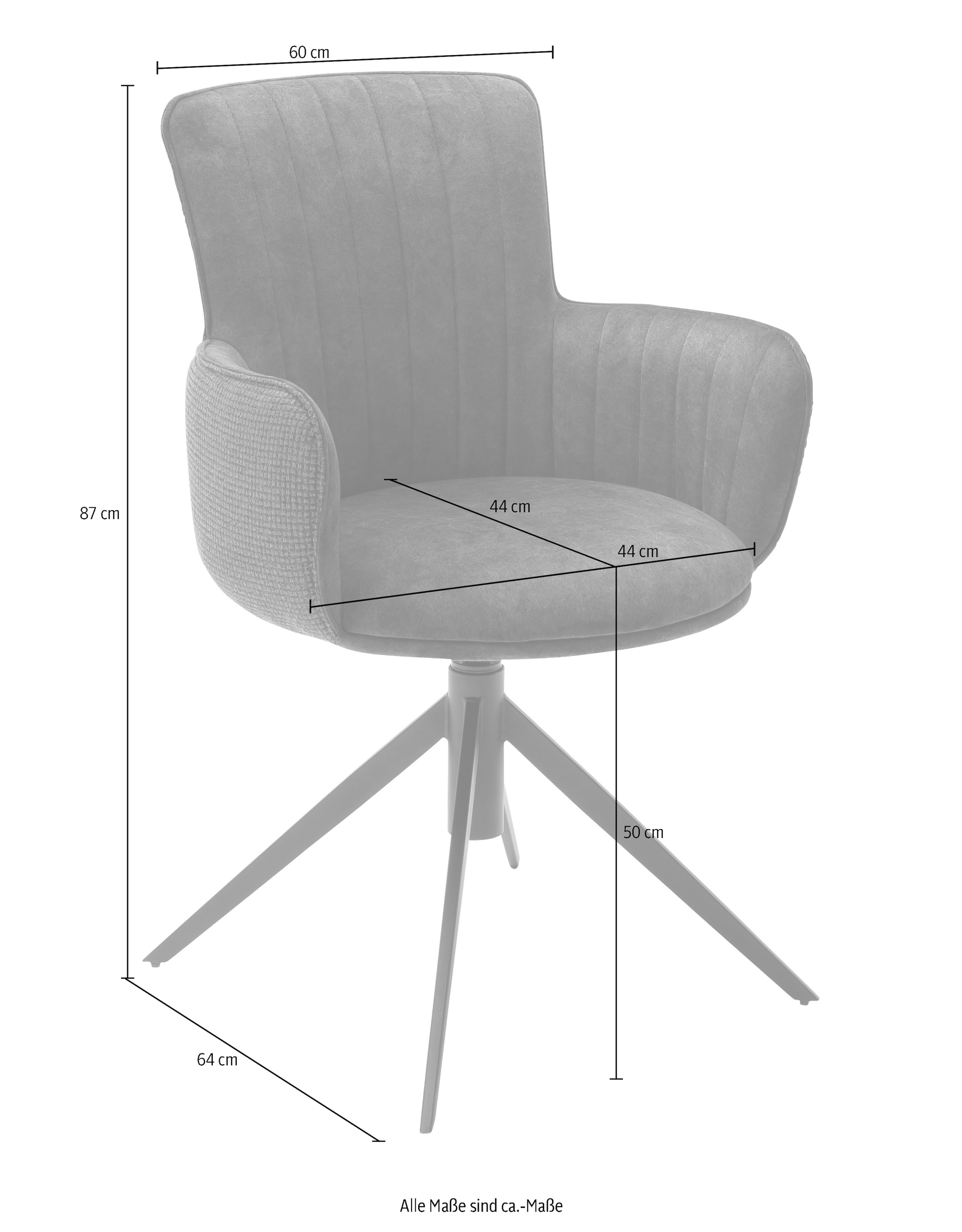 MCA furniture kg 120 Set, (Set), Nivellierung, Esszimmerstuhl St., mit 2 360° Stuhl 2-er drehbar »Denia«, bis online kaufen belastbar