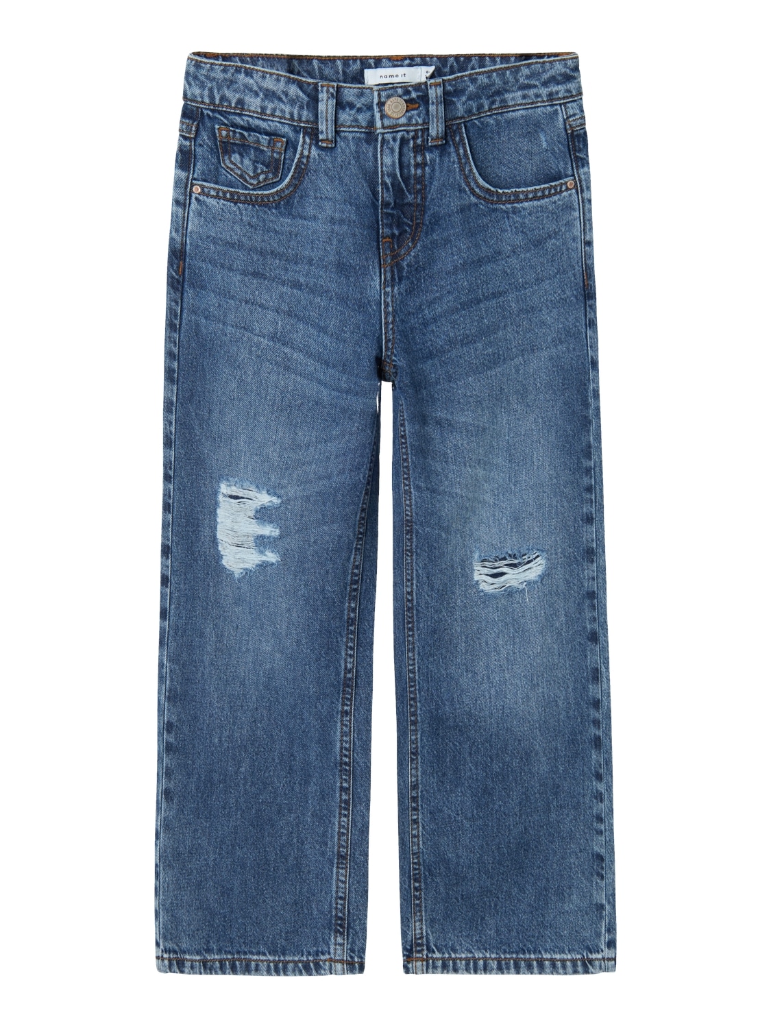 5-Pocket-Jeans »NKFROSE HW WIDE JEANS 141«, mit Destroyed Effekt